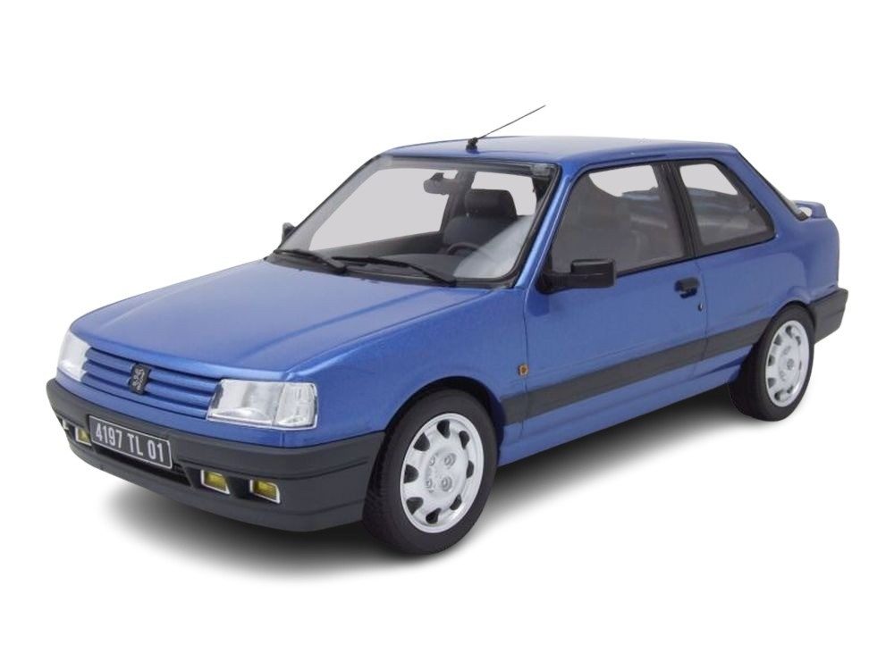 Norev Modellauto Peugeot 309 GTi 16 1992 blau, Maßstab 1:18