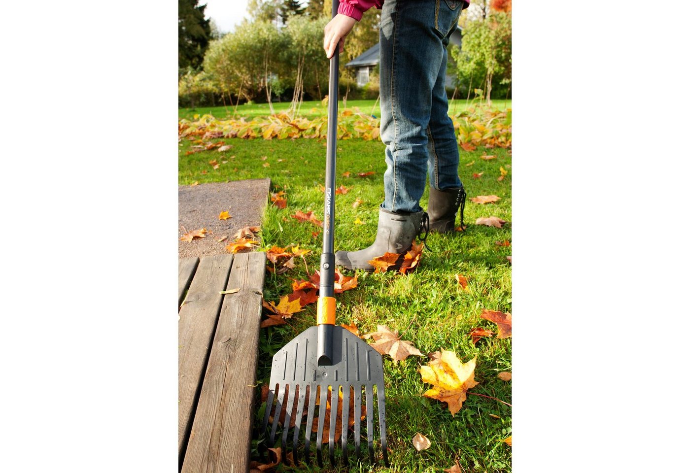Thumbnail - Fiskars Straßenbesen Fiskars QuikFit Laubbesen, klein, Besen, (22cm)