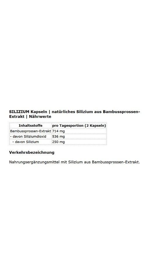 ProFuel Silizium 240 Kapseln Kapseln, 100 g, Kapseln