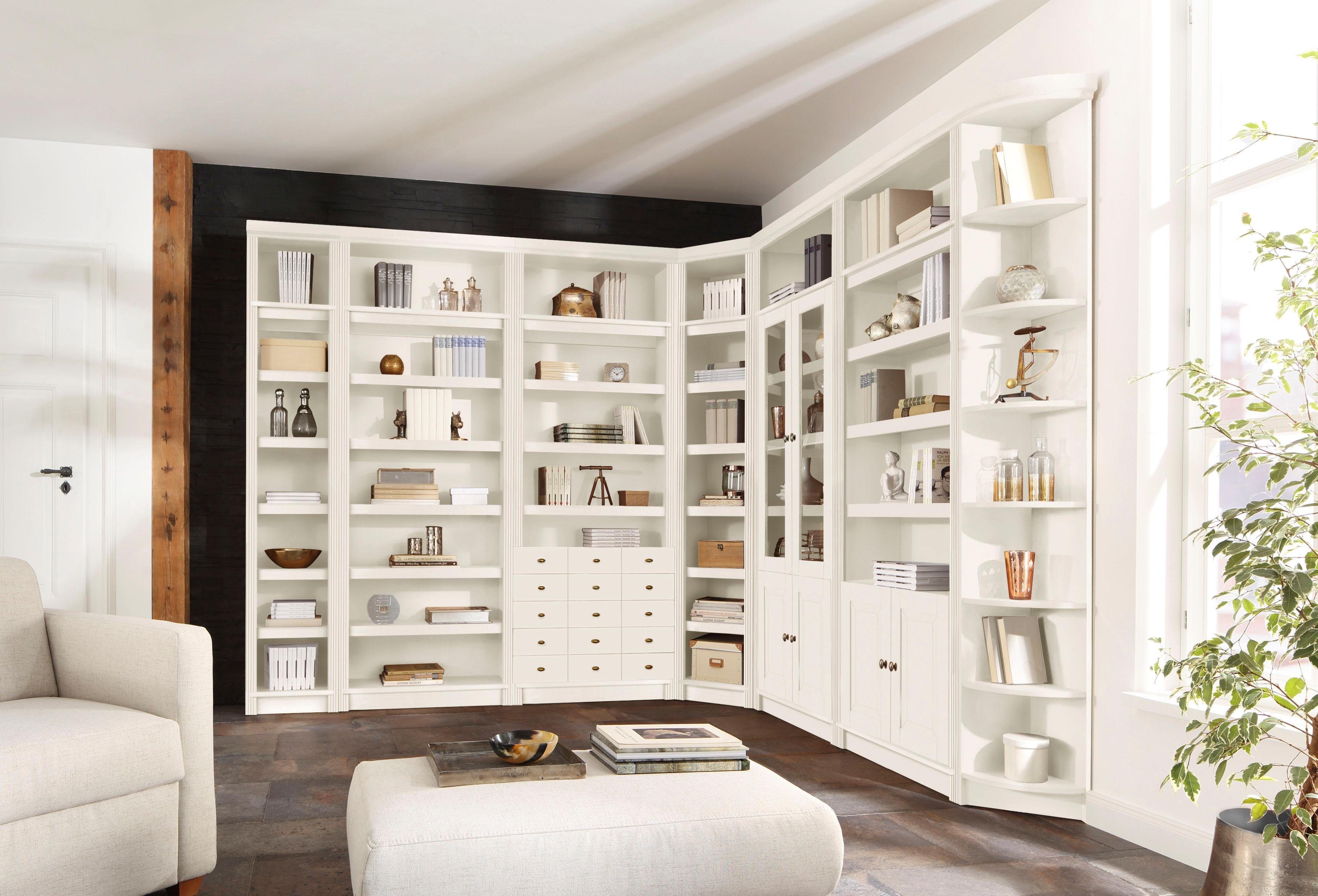 Home affaire Bücherregal Soeren, viel Höhen mit 2 Stauraum in weiß und 2 Tiefen