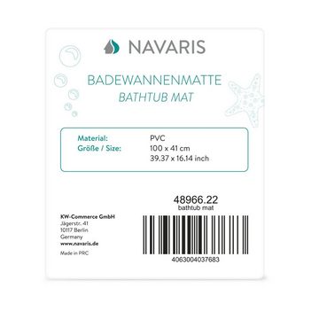 Badematte Navaris, Badewannenmatte Badewanneneinlage Antirutschmatte