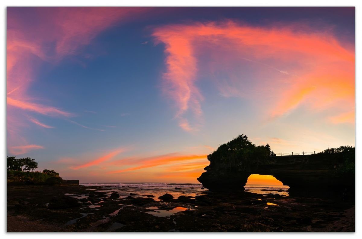 Wallario Herd-Abdeckplatte Sonnenuntergang an der Küste Balis, ESG-Sicherheitsglas, (Glasplatte, 1 tlg., inkl. 5mm Noppen), verschiedene Größen