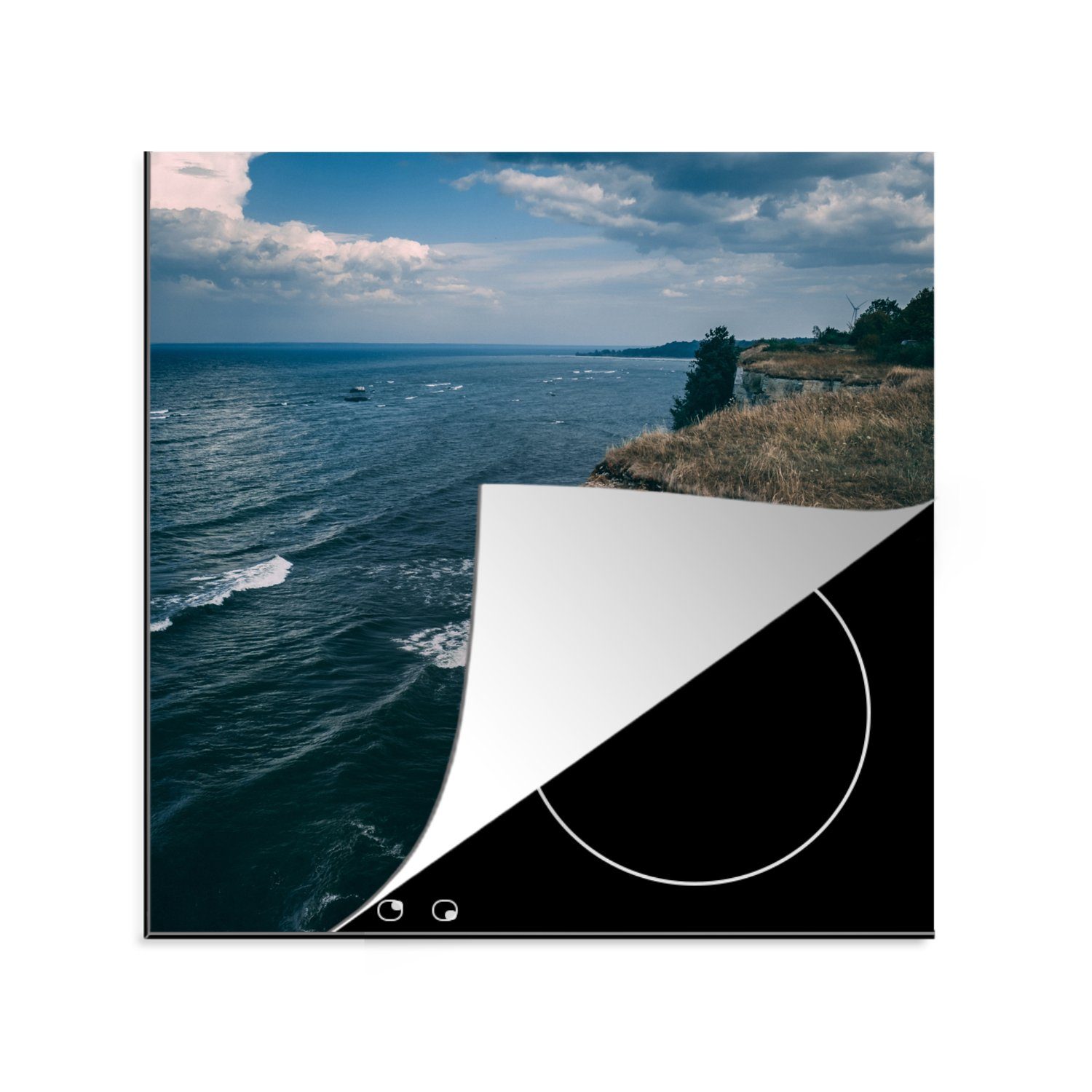 MuchoWow Herdblende-/Abdeckplatte Estland - Natur - Meer, Vinyl, (1 tlg), 78x78 cm, Ceranfeldabdeckung, Arbeitsplatte für küche