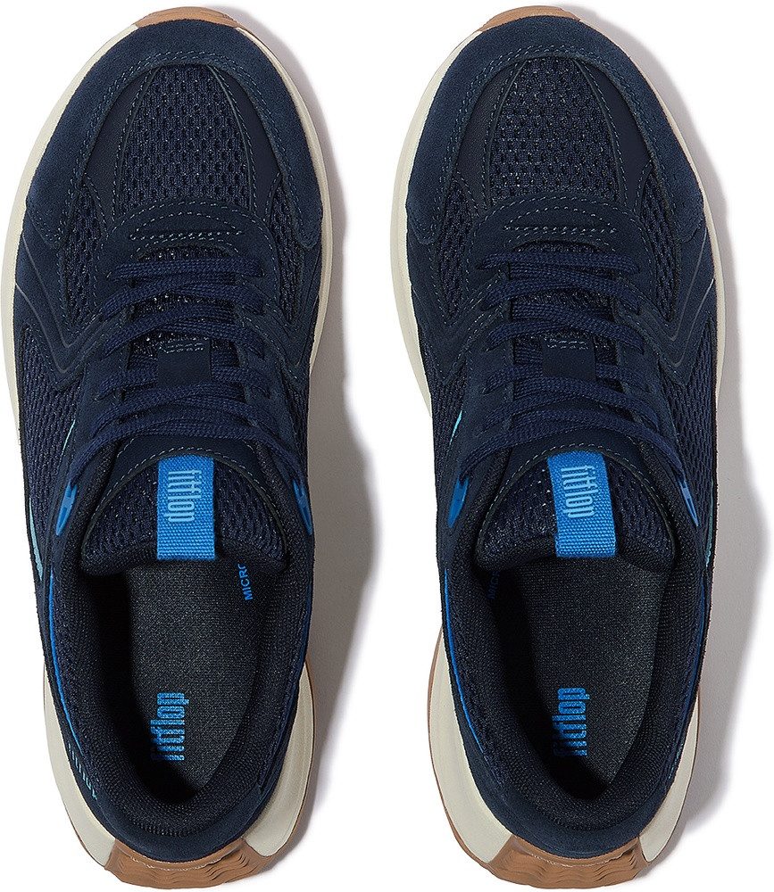 Fitflop F-Mode Flow Suede/Mesh/Leather Flatform Sneakers Sneaker