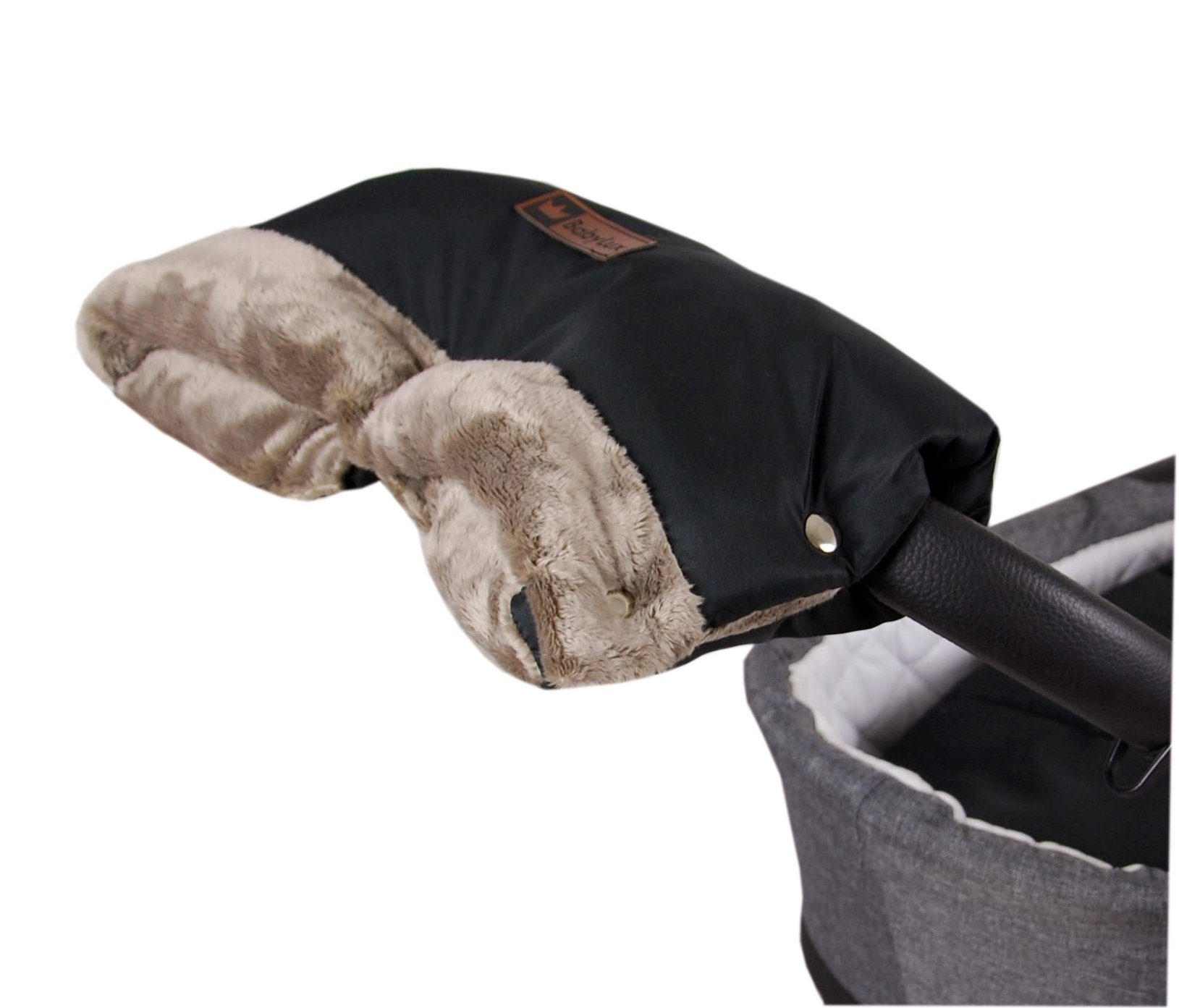 BabyLux Handmuffe BABYLUX Handmuff für Kinderwagen Handwärmer mit Kunstfell Handschuhe, MD5 Beige
