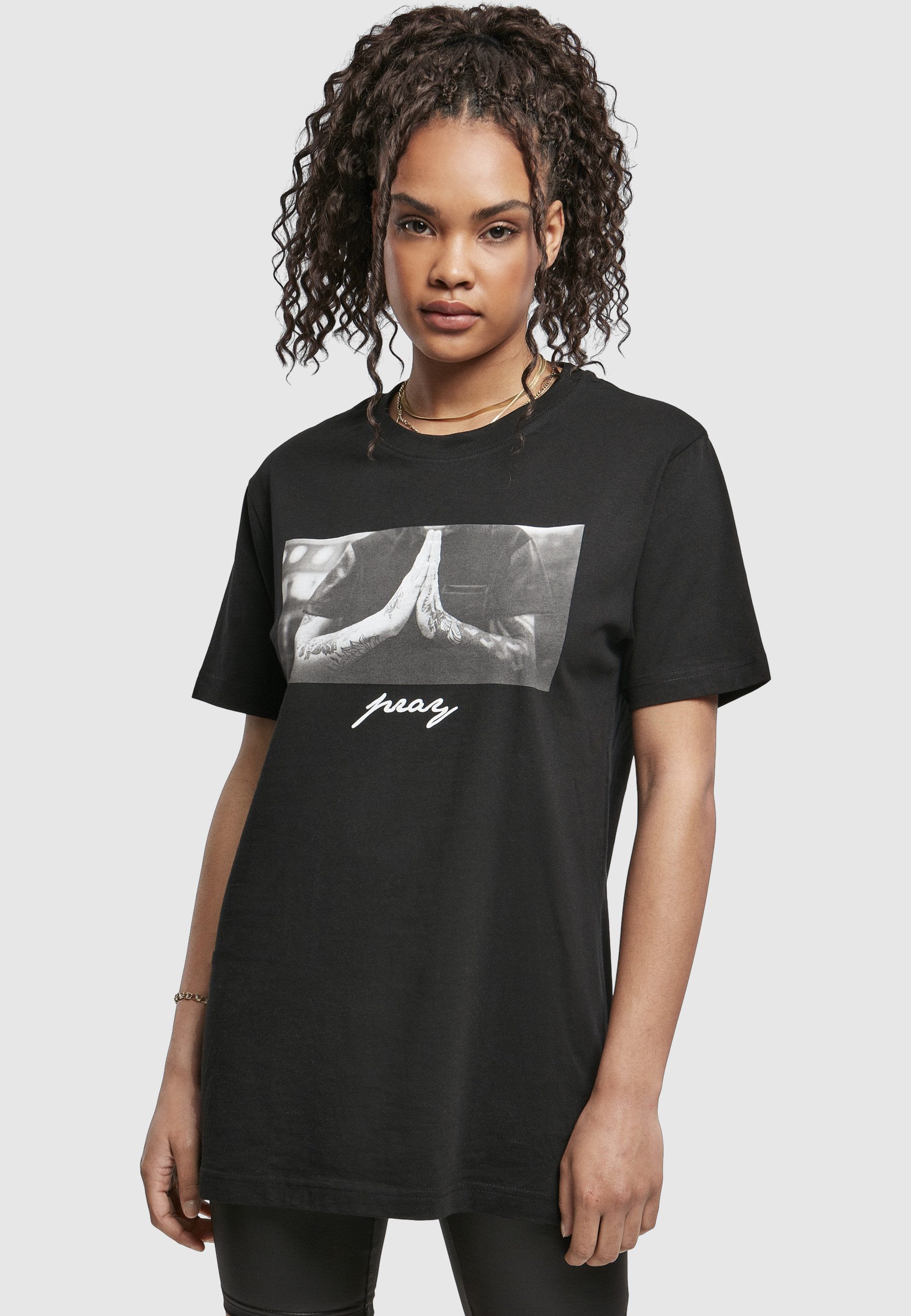 MisterTee Kurzarmshirt MisterTee Damen Ladies Pray Tee (1-tlg)
