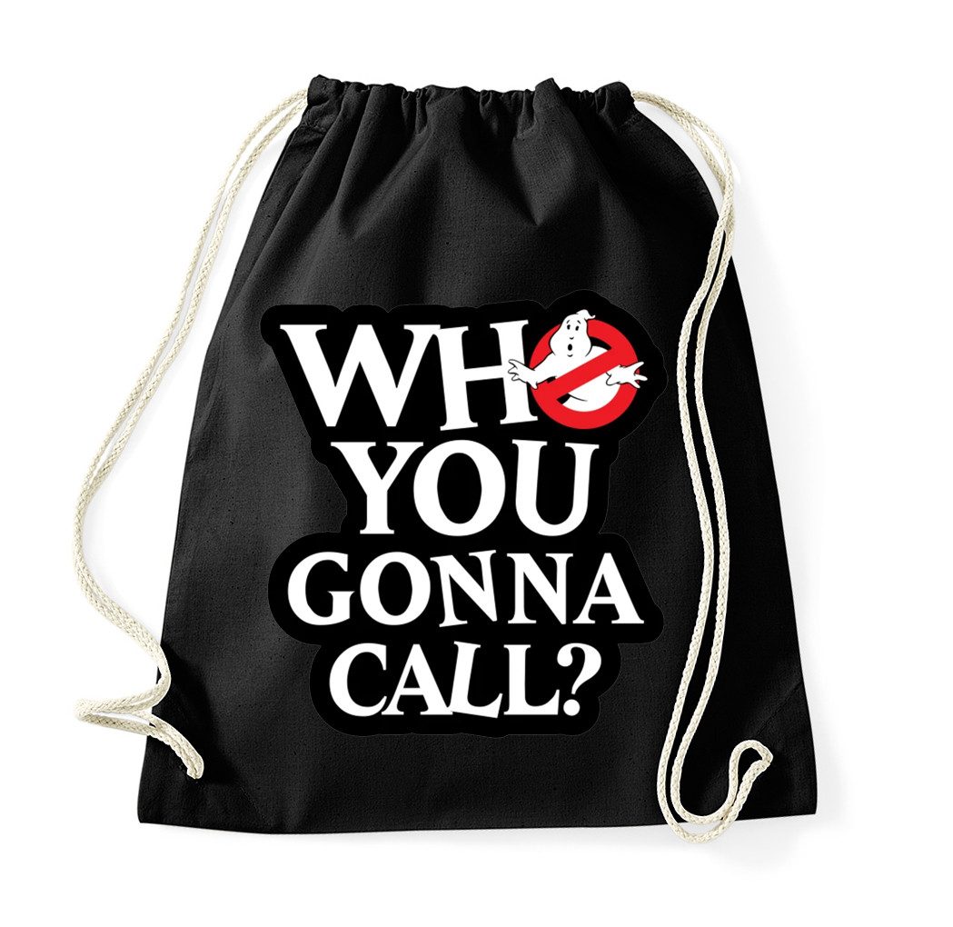 Blondie & Brownie Turnbeutel WhoYouGonnaCall Beutel Turnbeutel Kultfilm Retro Freizeit Tasche (Einzelartikel), WhoYouGonnaCall Beutel Kultfilm Urbanbag