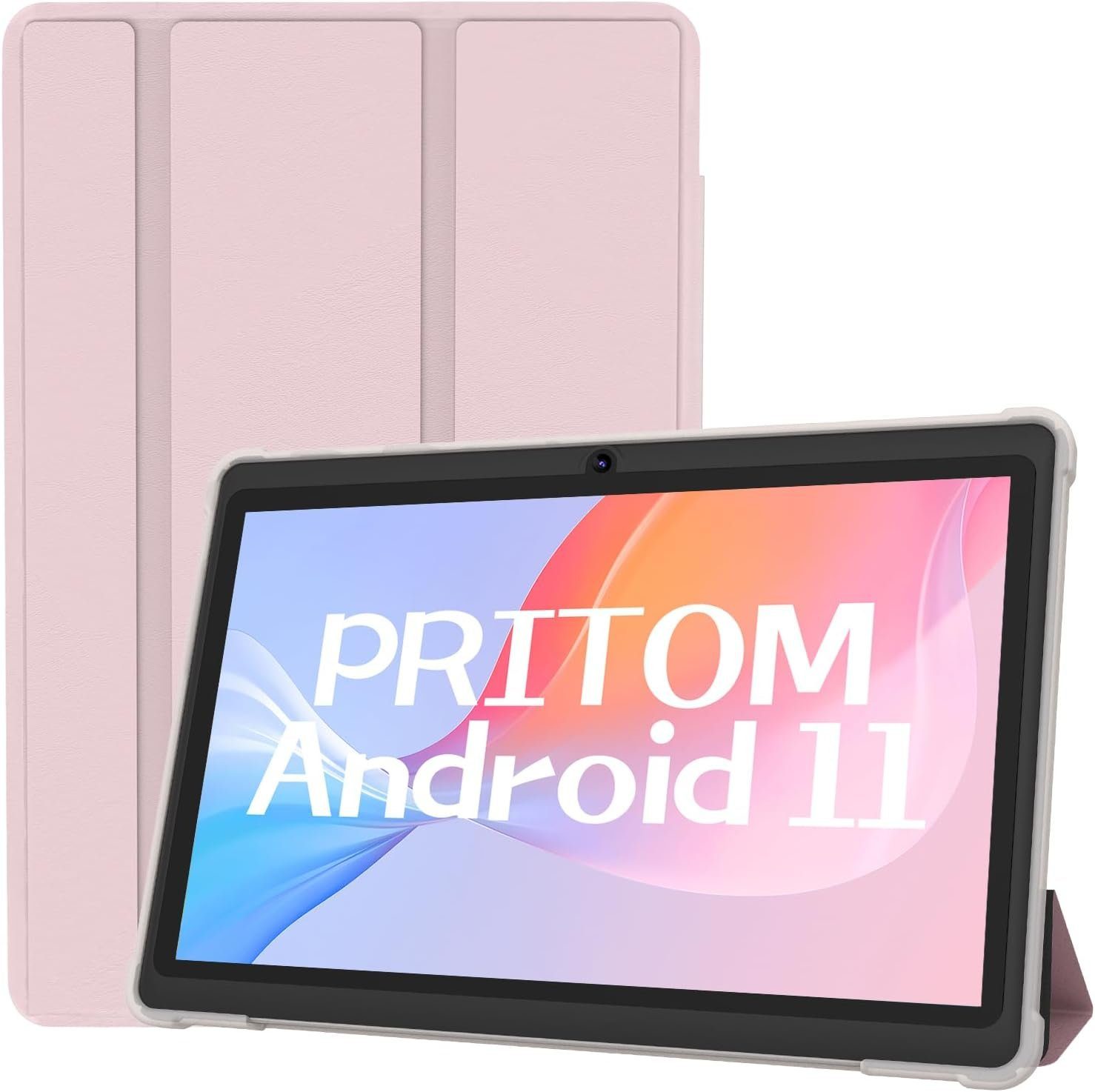 PRITOM 4GB(2+2 Expand), Tablet PC mit Quad Core Prozessor, Tablet (7", 32 GB, Android 11, mit,HD IPS Display Dual Kamera WiFi Tablet mit schwarzem Gehäuse)