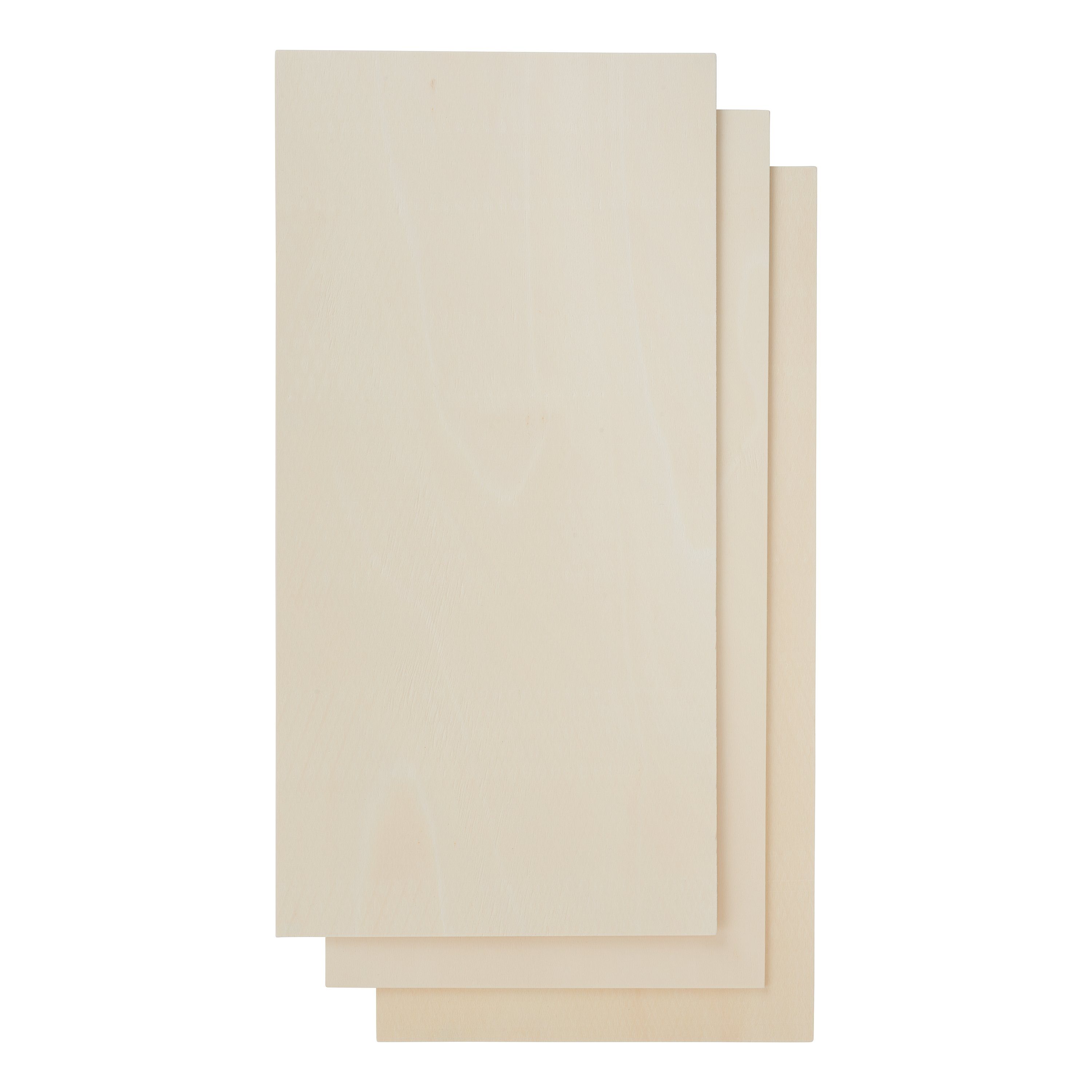 VBS Dekoobjekt Sperrholzplatten, 3 Stück