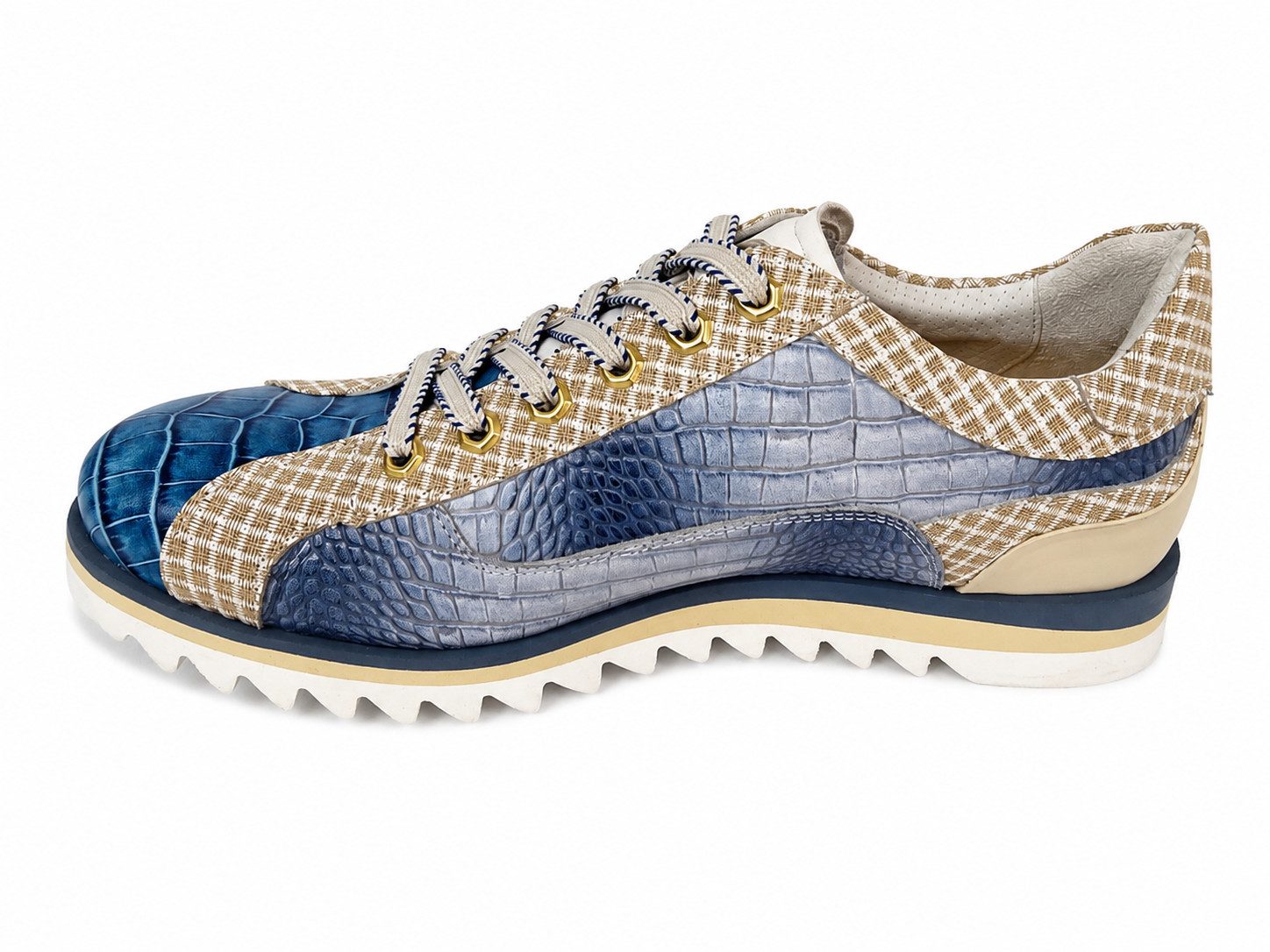 Lorenzi Lorenzi-9634-Serauta Sneaker Handgefertigt in Italien, Designer Sneaker, Kalbsleder