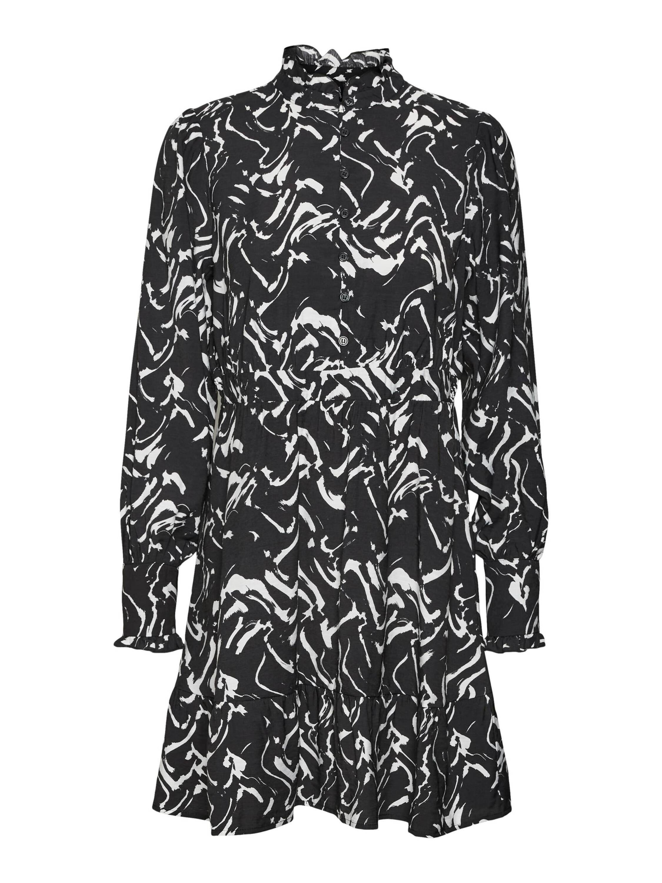 Vero Moda Blusenkleid Cia (1-tlg) Drapiert/gerafft