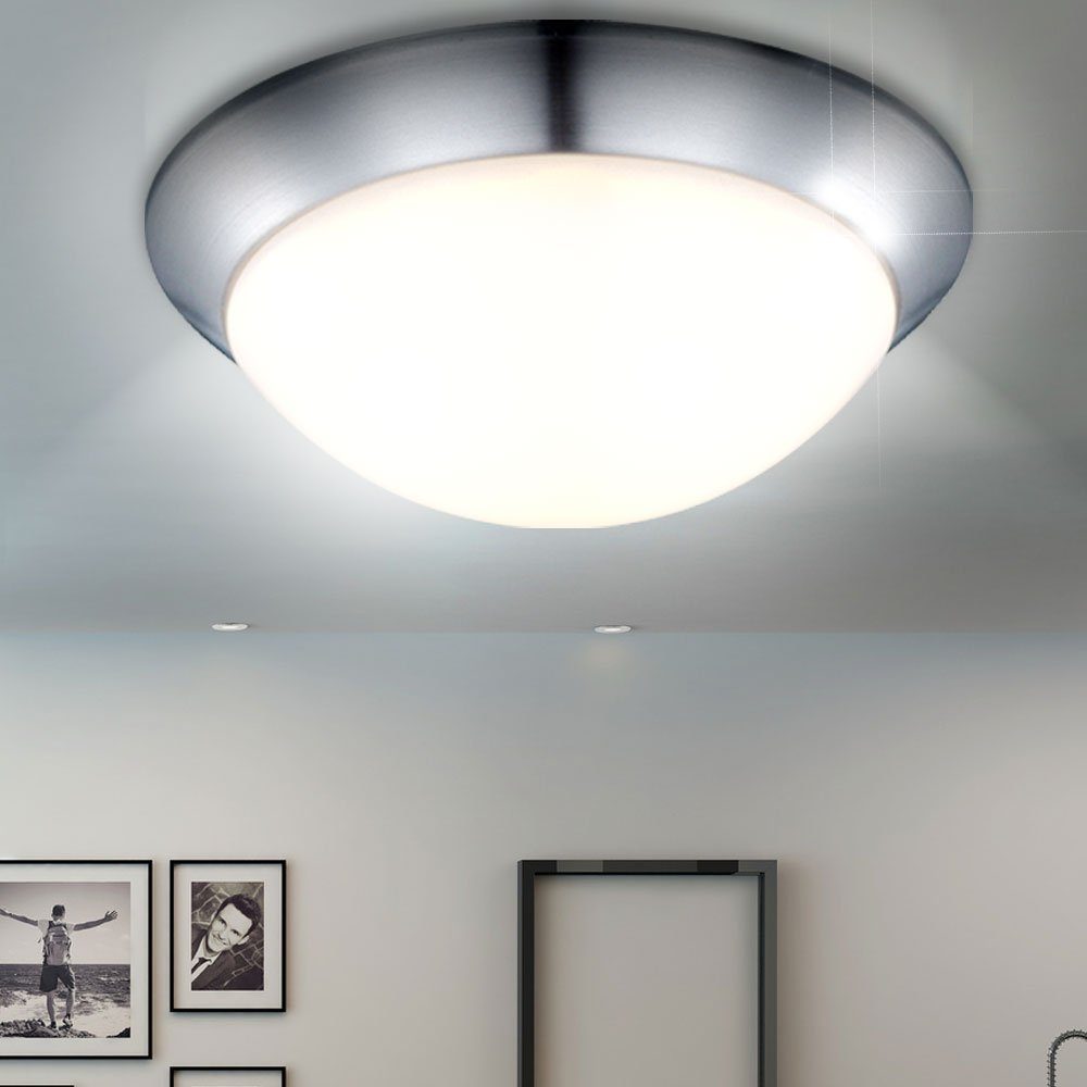 Deckenleuchte, Warmweiß, LED opal Wohnzimmerlampe Deckenlampe fest etc-shop LED-Leuchtmittel Designlampe Deckenleuchte verbaut,