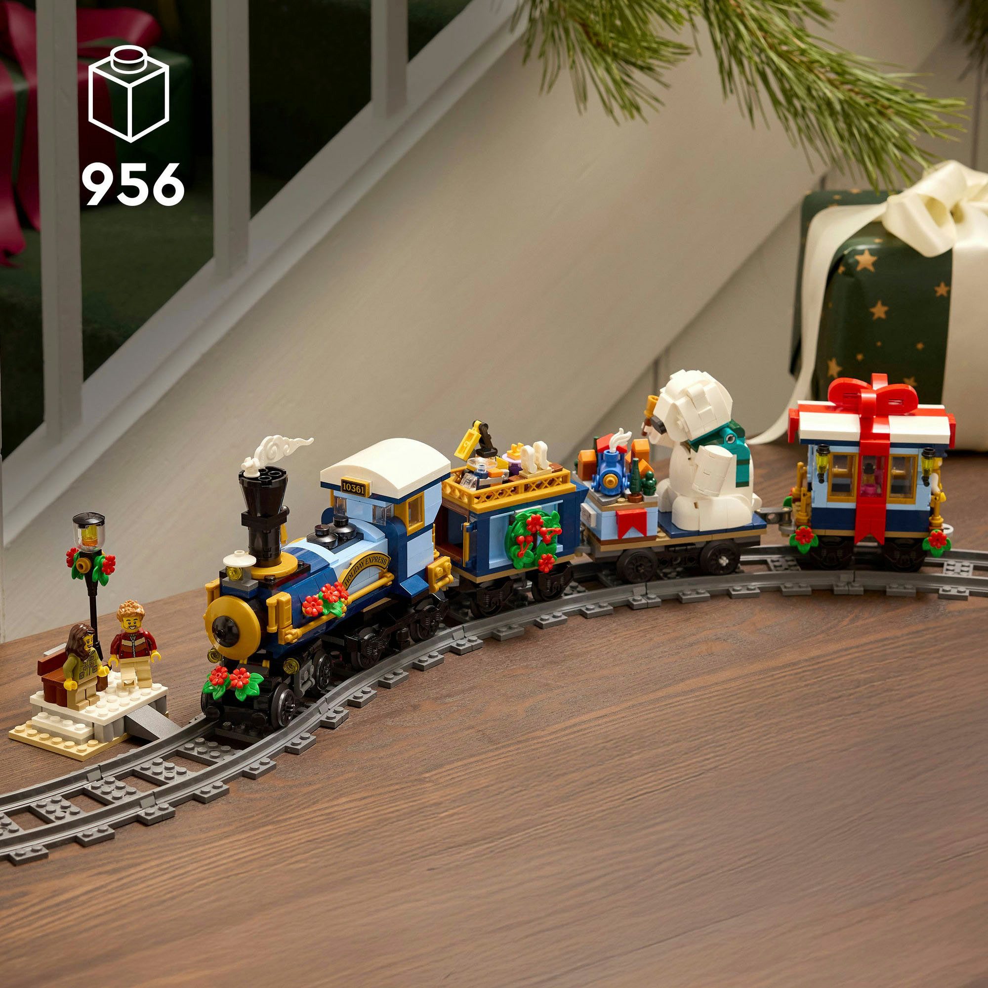 LEGO® Weihnachtsexpress (10361), LEGO Icons Konstruktionsspielsteine, (956 St), Exklusives Set – Bild 4 von 5