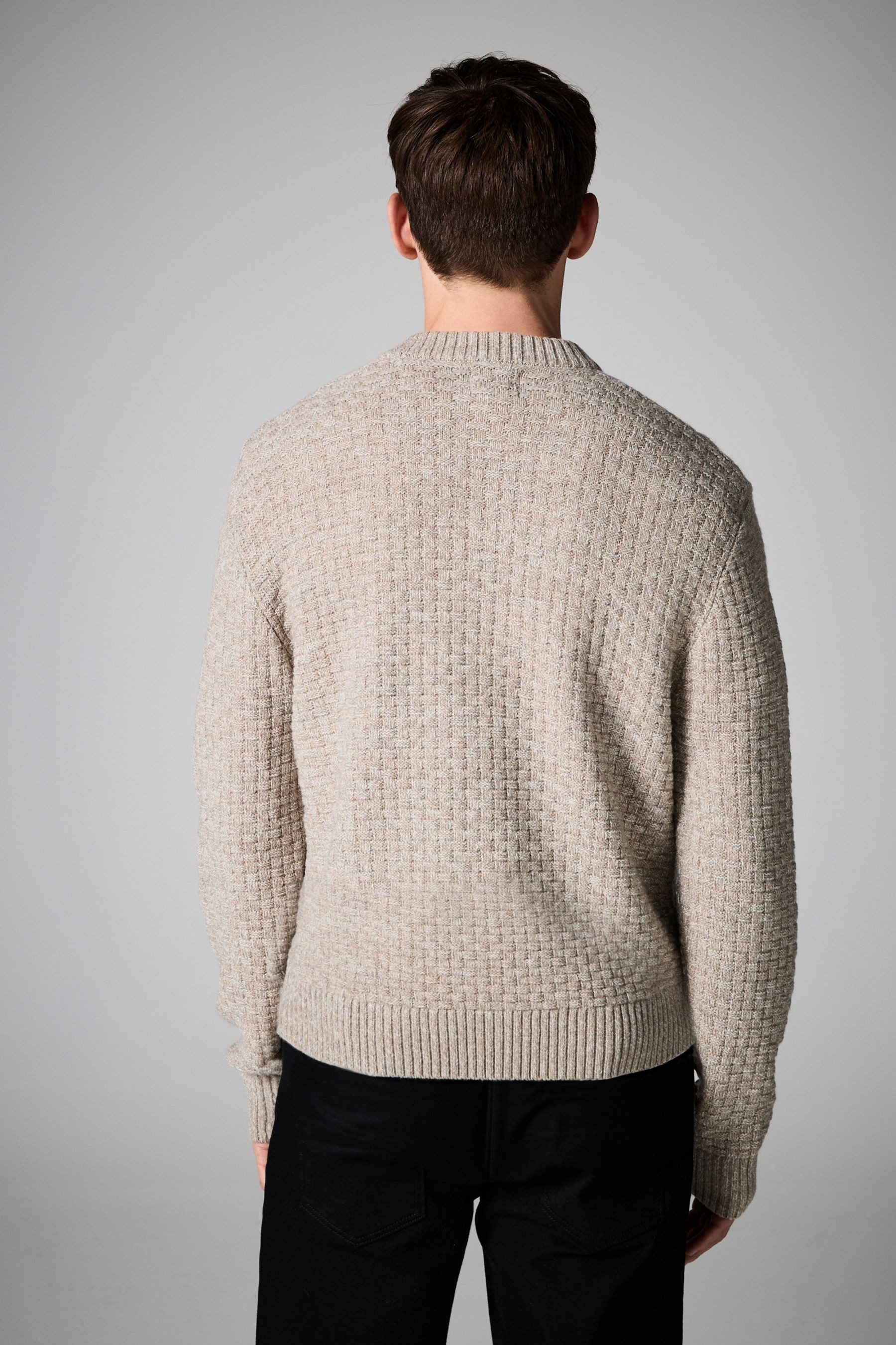 Next Rundhalspullover Regular Strickpullover mit Wolle (1-tlg)