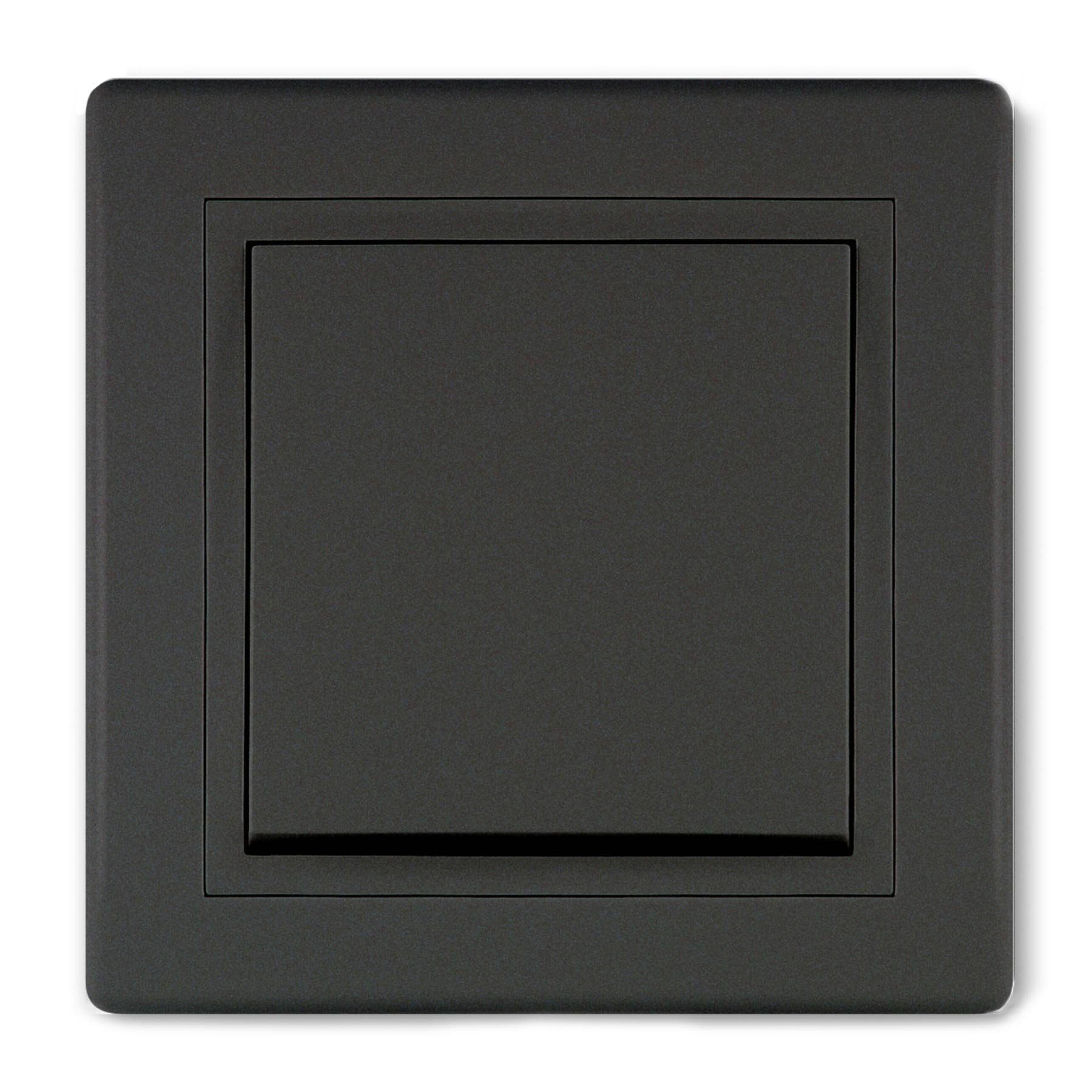 Aling Conel Lichtschalter Prestige Line Unterputz-Taster Schwarz Soft Touch (Packung), VDE-zertifiziert