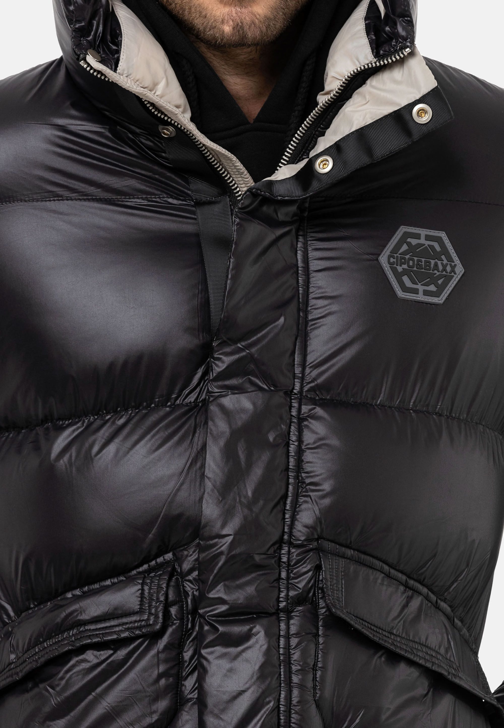 Cipo & Baxx Winterjacke Jacke mit seitlichen Schlitzen