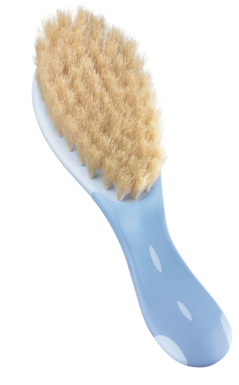 NUK Haarbürste NUK Babybürste mit echtem Ziegenhaar speziell, für Neugeborene