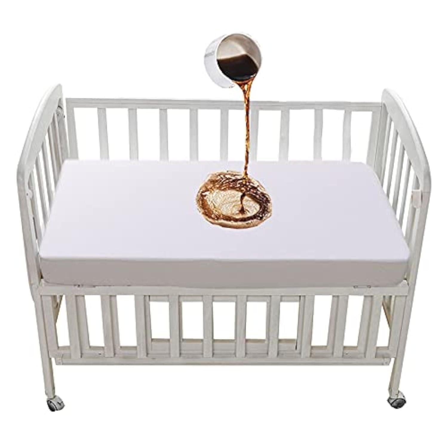 LuxusKollektion Spannbettlaken Spannbettlaken 60x120cm wasserdicht Kinderbett, (1 Stück)