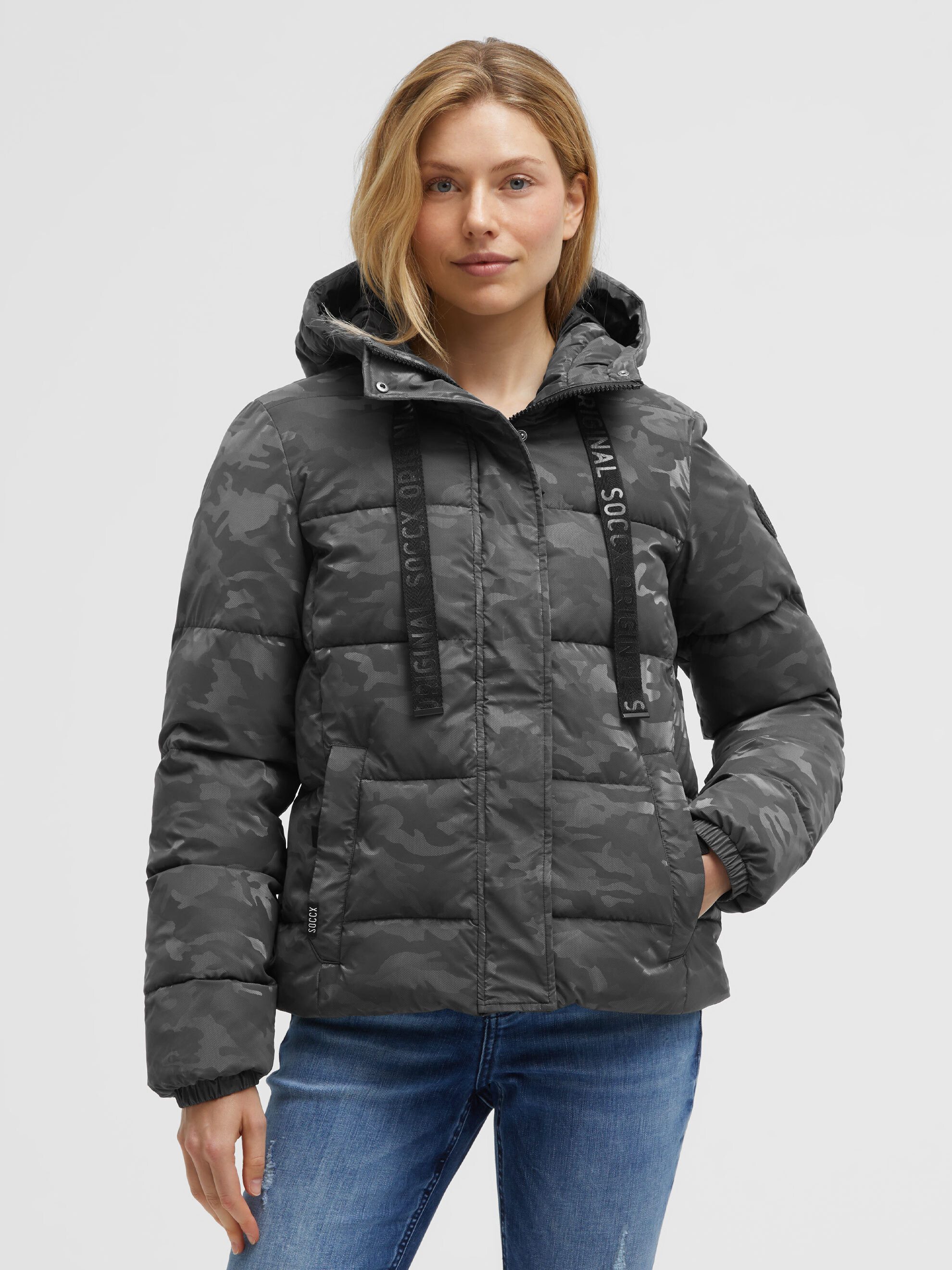 SOCCX Winterjacke mit Reißverschluss an den Einschubtaschen