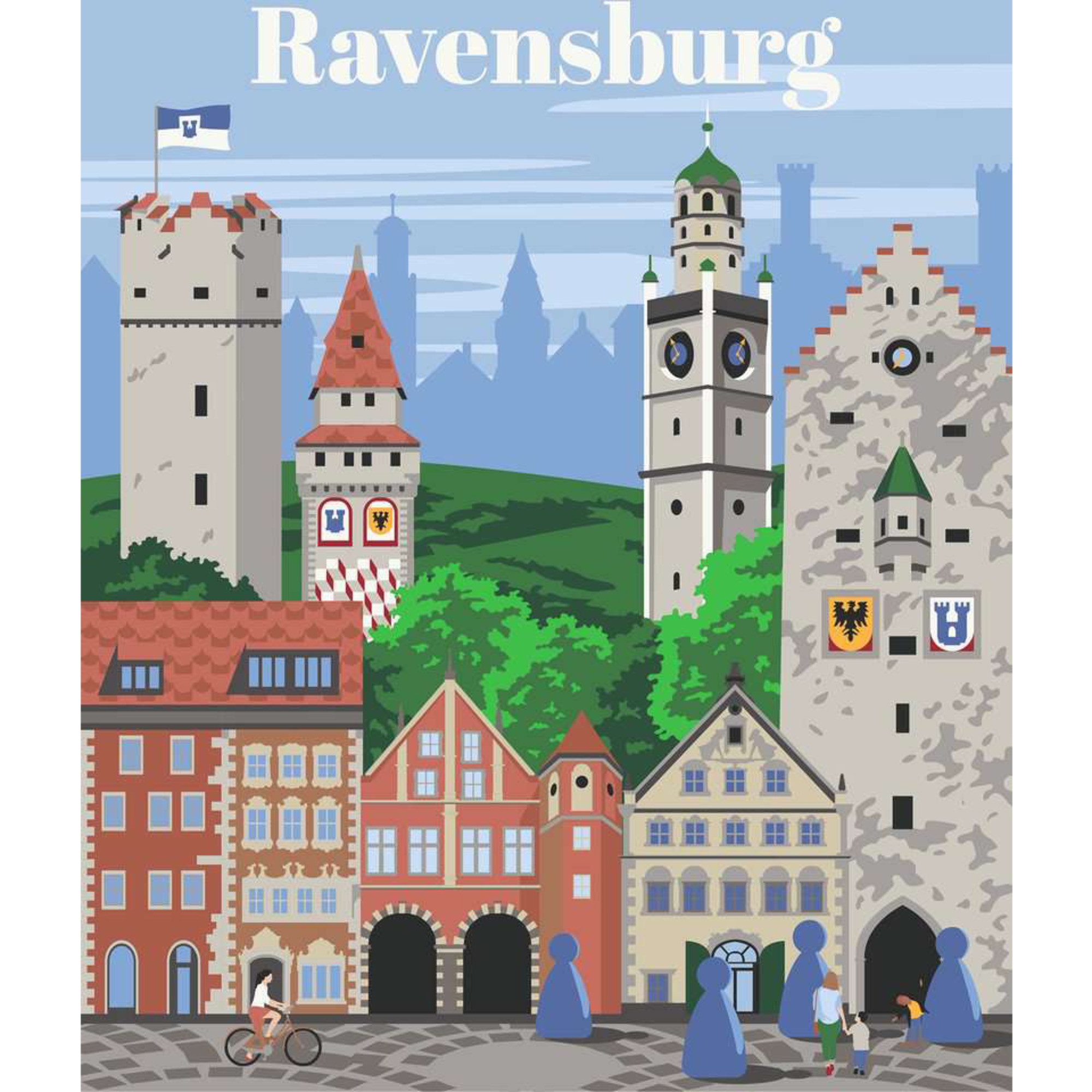 Ravensburger Malvorlage Ravensburger CreArt - Colorful Ravensburg, Malen