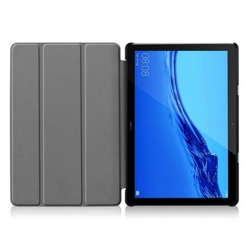 Lobwerk Tablet-Hülle Schutzhülle für Huawei MediaPad T5 10 / Honor Pad 5 10.1 Zoll, Wake & Sleep Funktion, Sturzdämpfung, Aufstellfunktion
