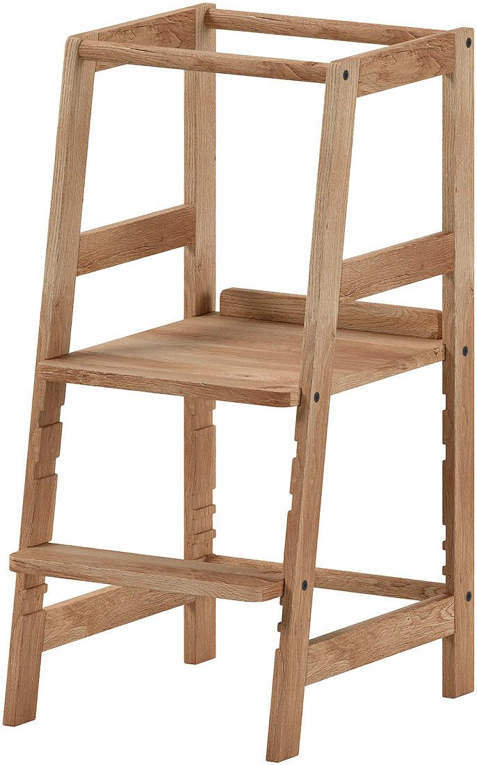 Vipack Kinderstuhl Lernturm aus Massivholz, stabil und standfest gebaut, Tritt und Stehfläche 3-fach verstellbar, 3 verschiedene Farben