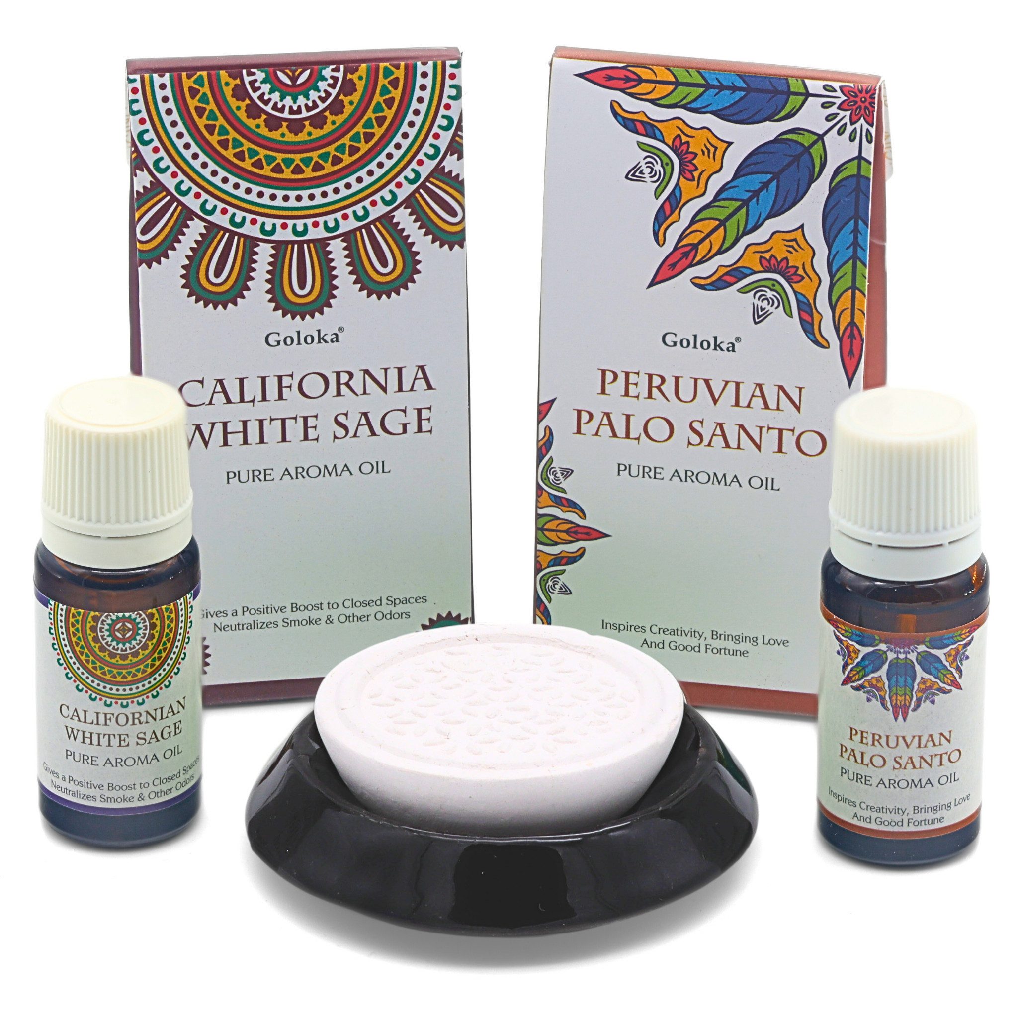 LAVISA Duftöl Duftstein für ätherische Öle, Diffusor, Aromatherapie, Duftlampe, Duftstein Diffusor Aromatherapie Palo Santo Salbei