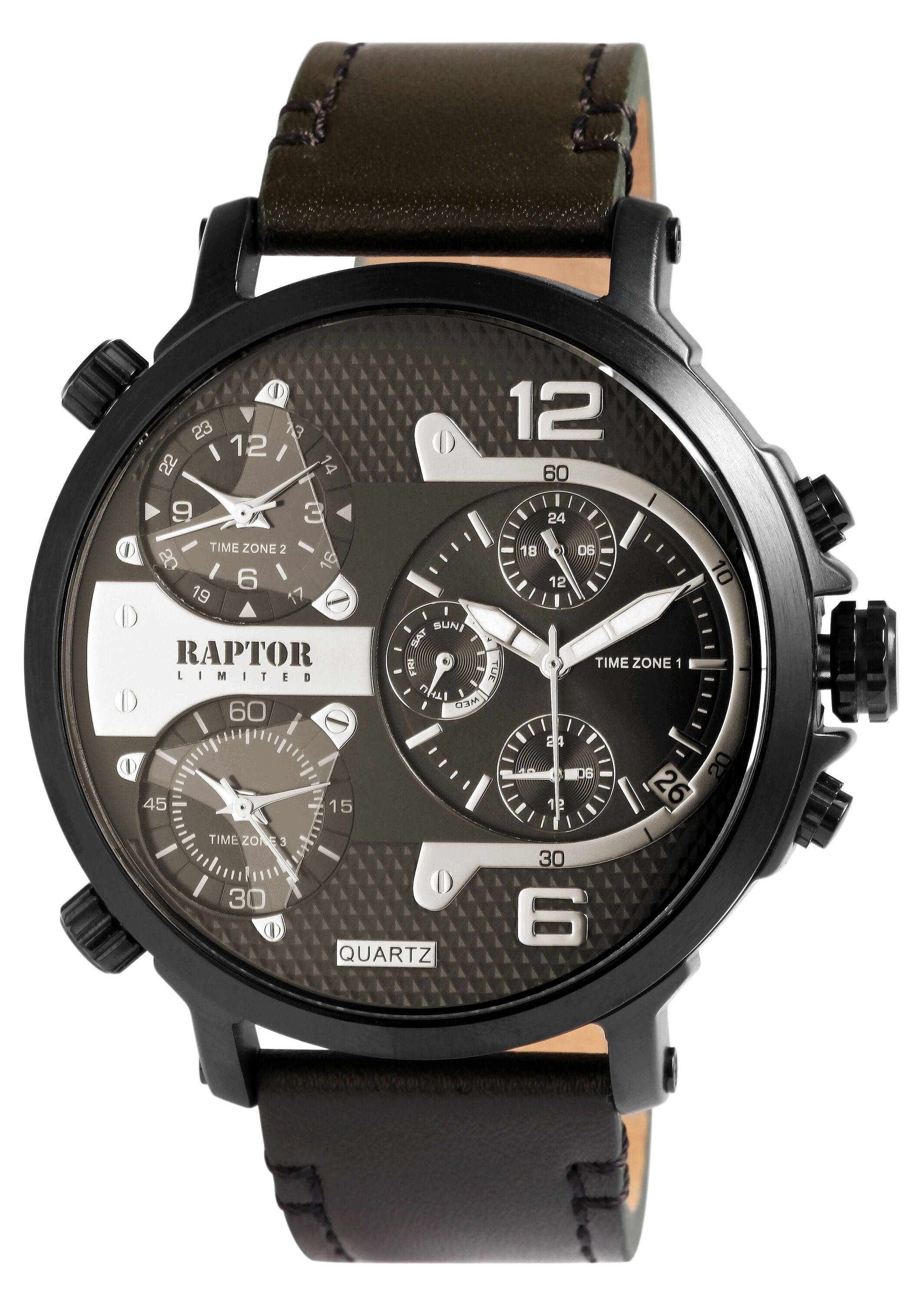 Raptor Limited Quarzuhr Maxx mit Echtlederband, günstig online kaufen