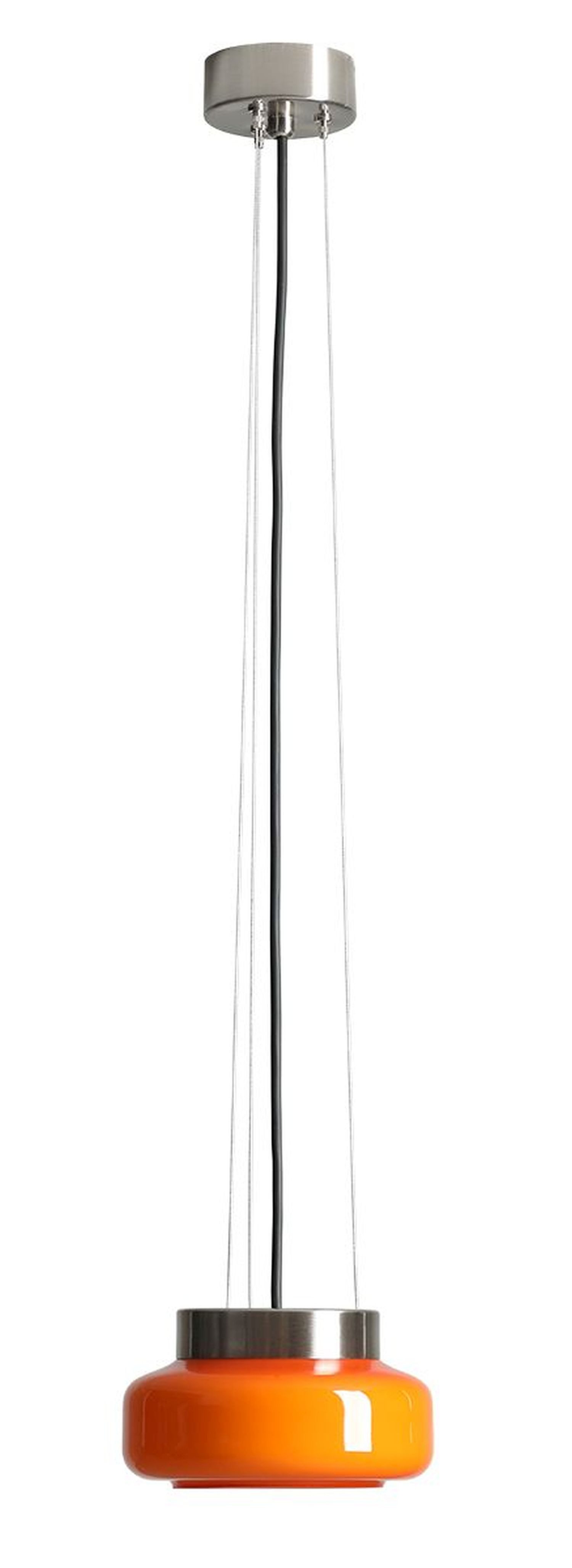 Licht-Erlebnisse Pendelleuchte ERAN, Metall Glas GX53 D: 16 cm rund H: max. 209 cm Orange Modern