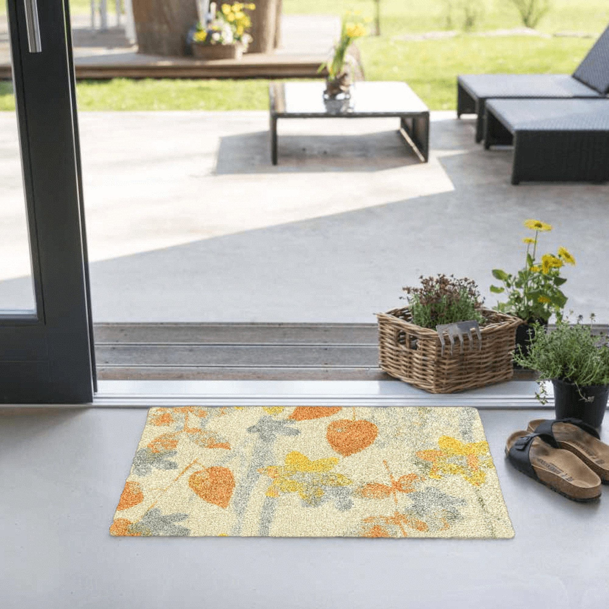 akzente Fußmatte Feel Botanic Harmony, Rechteckig, Höhe: 6 mm, 50x70 cm, Polyester, Latex, rutschfest, saugfähig, Schmutzfänger
