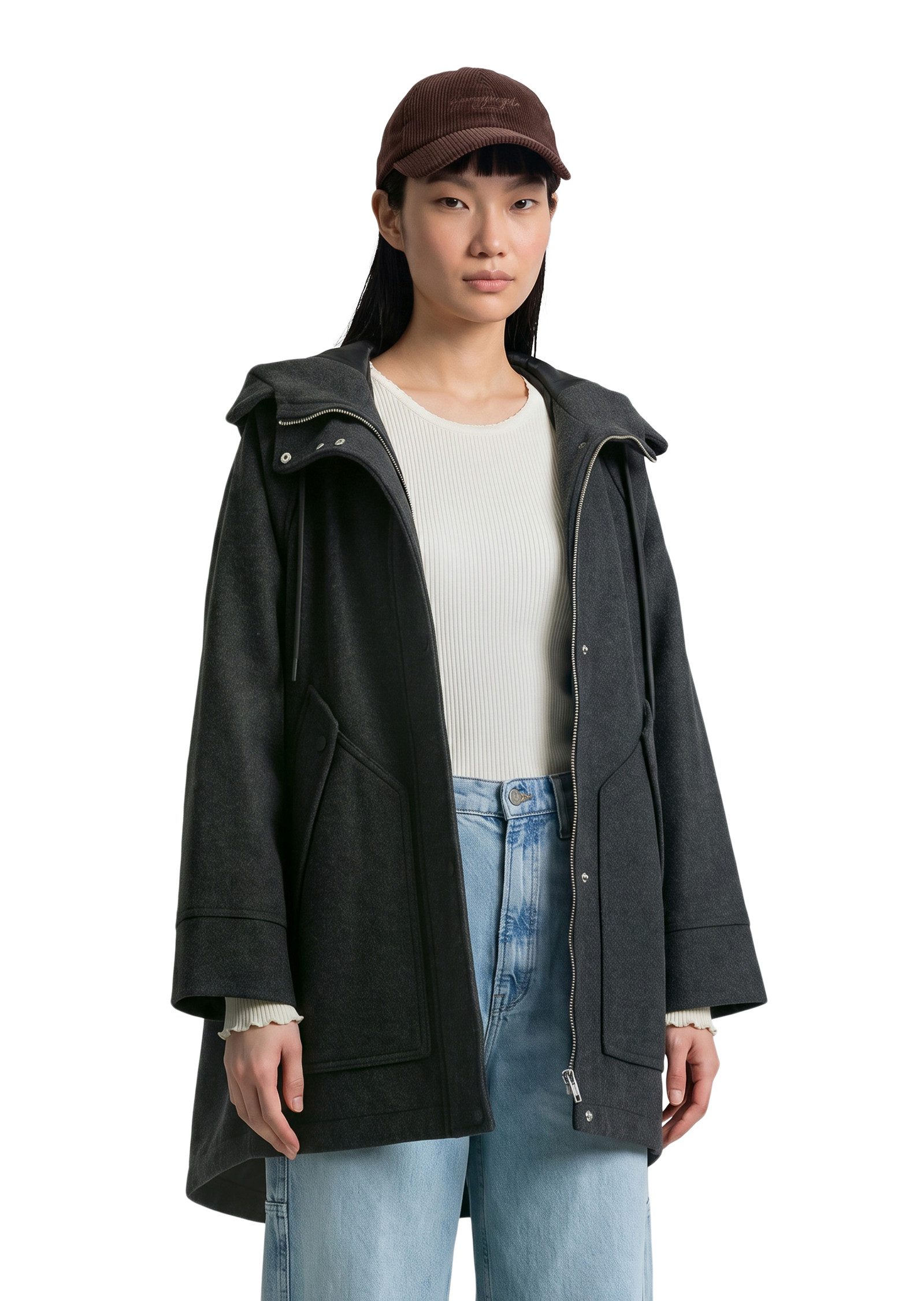 Marc O'Polo DENIM Wollmantel regular aus Wolle-Mix