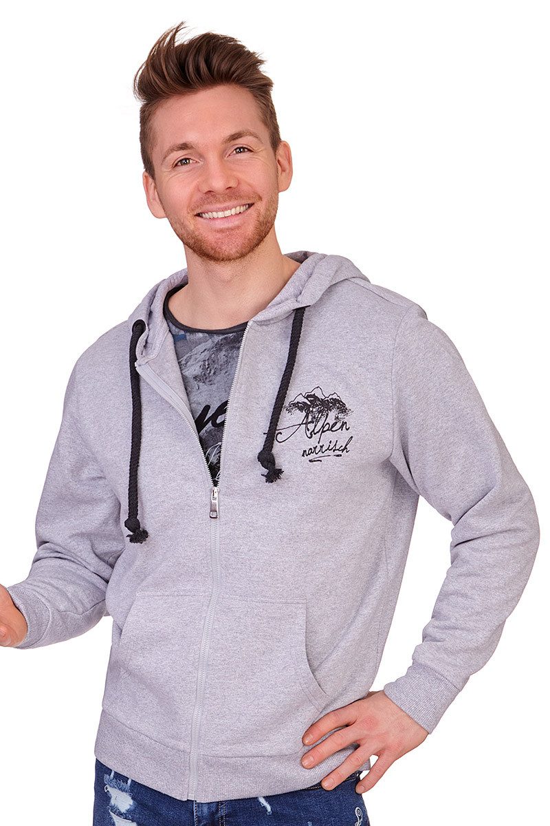 Hangowear Outdoorjacke Sweatjacke Herren - SILAS - hellgrau