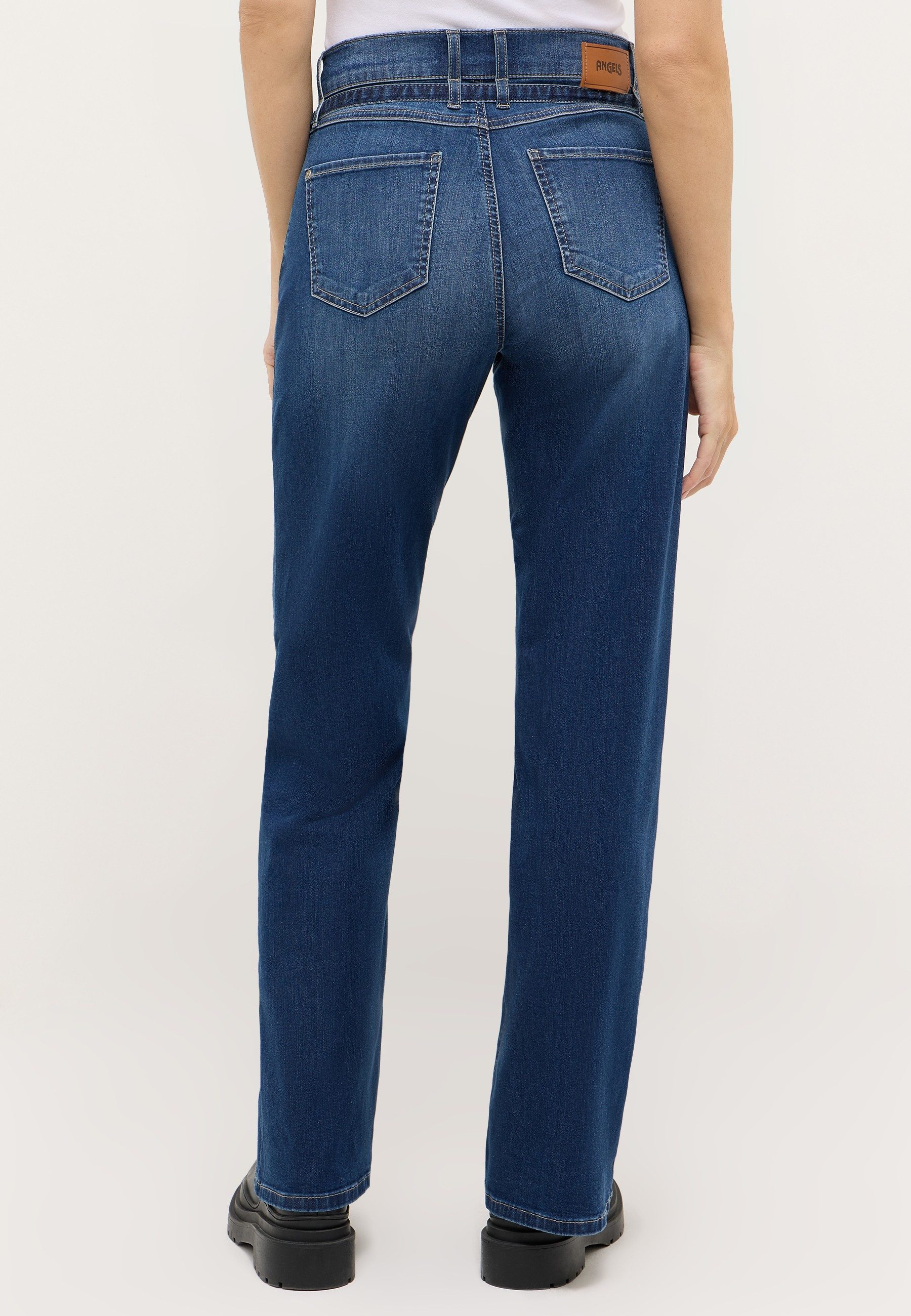 ANGELS 5-Pocket-Jeans Liz City mit Gürtel, Relaxed Fit