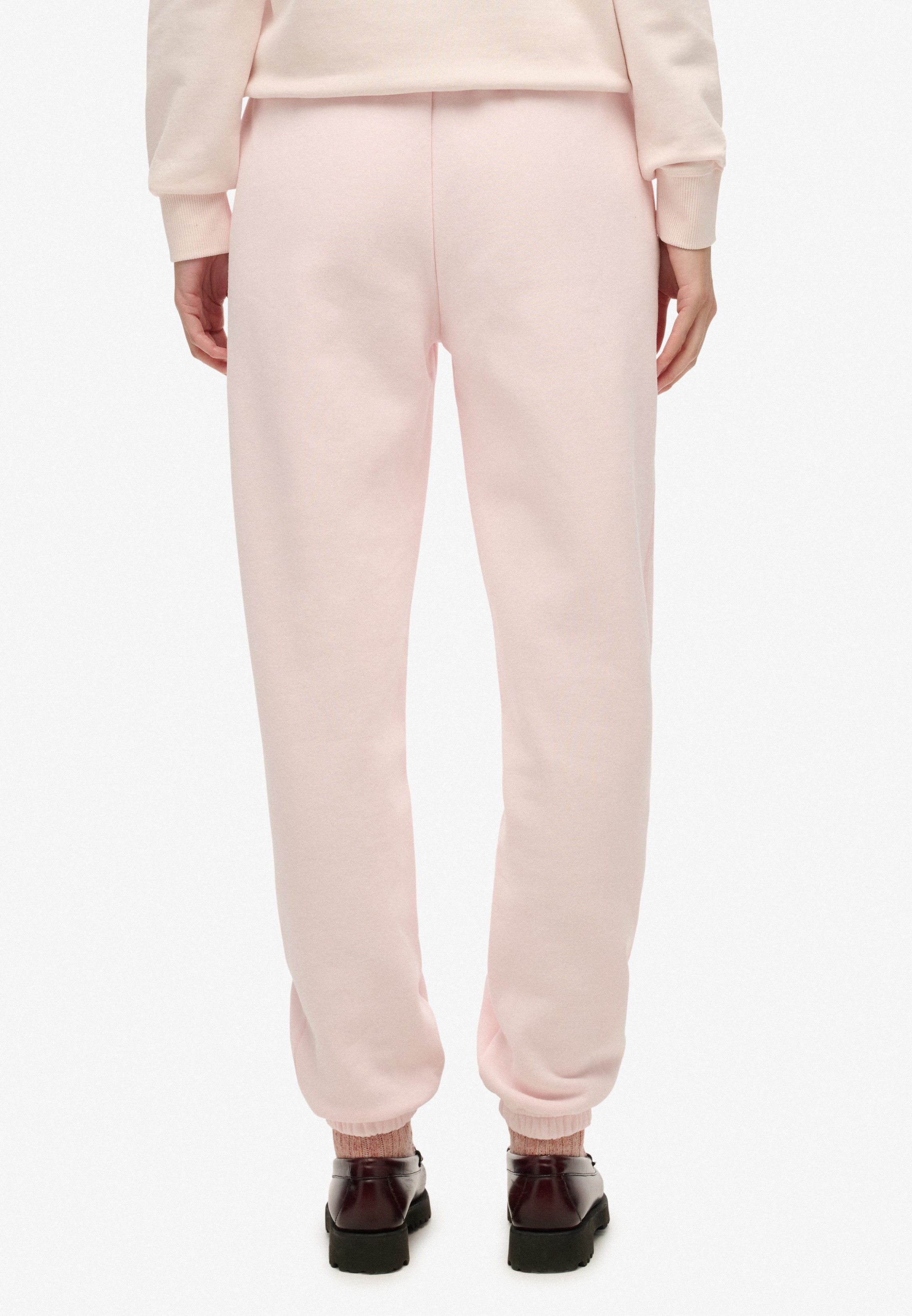 Superdry Sweathose ESSENTIAL LOGO JOGGER HB aus Baumwollmischung, lange Passform, mit Kordel und Gummizug