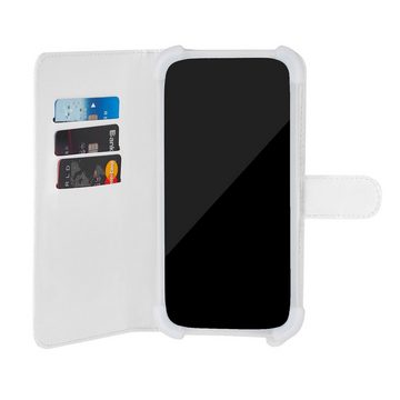 K-S-Trade Handyhülle für Huawei nova 8i, Handy Hülle Schutz Hülle Cover Case Bookstyle Bumper weiß 1x