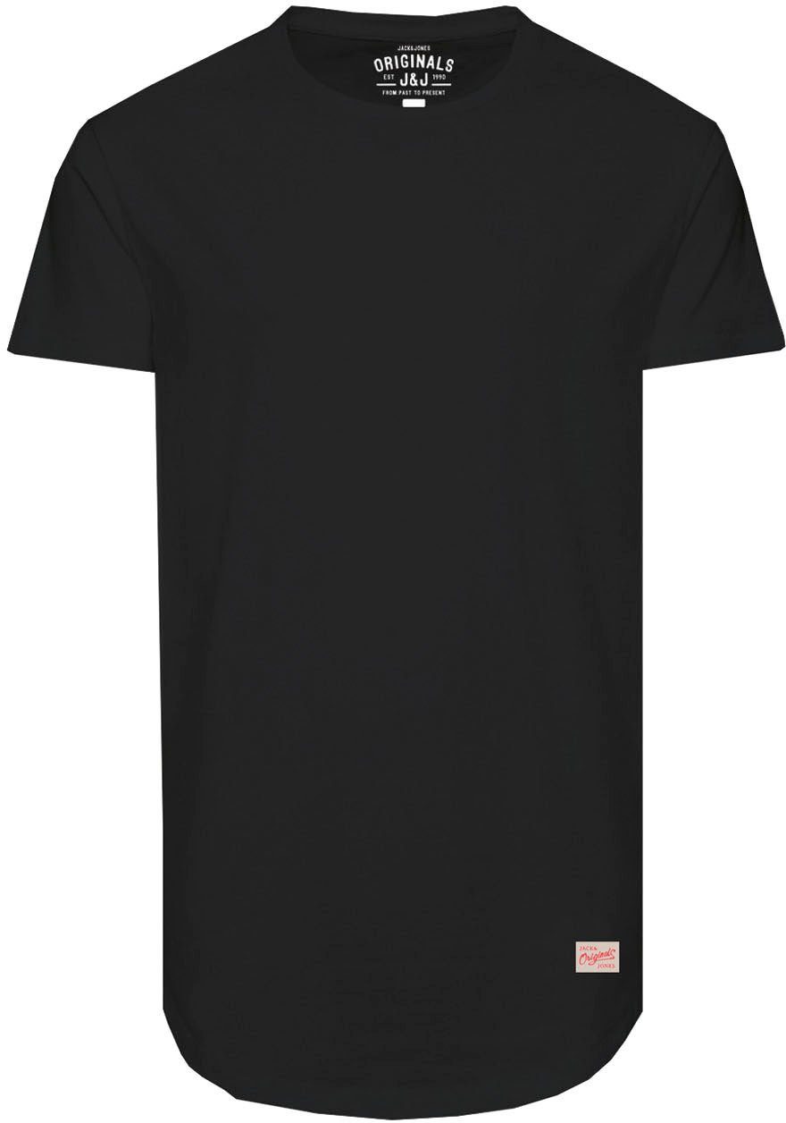 Jack PlusSize Jones Saum, & NOA schwarz 6XL mit abgerundetem T-Shirt TEE bis Größe