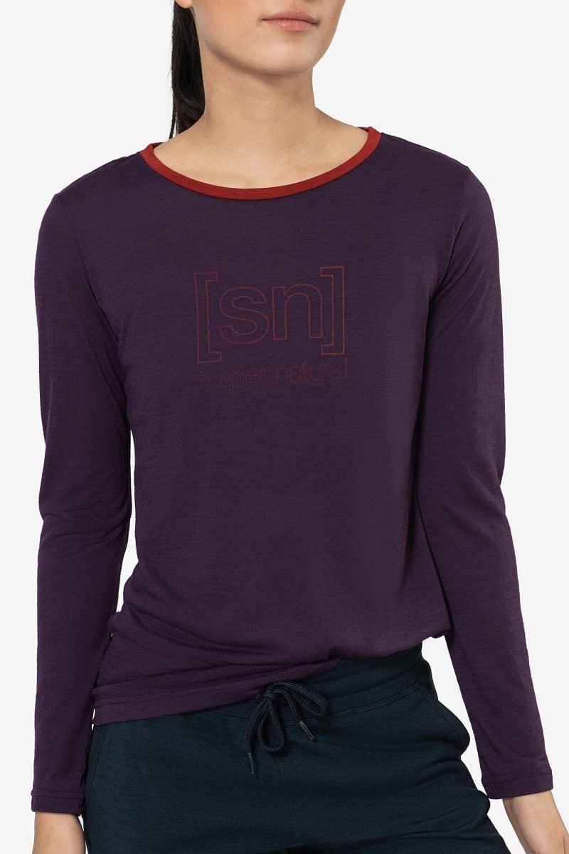 SUPER.NATURAL Langarmshirt Merino Longsleeve W THE günstig online kaufen