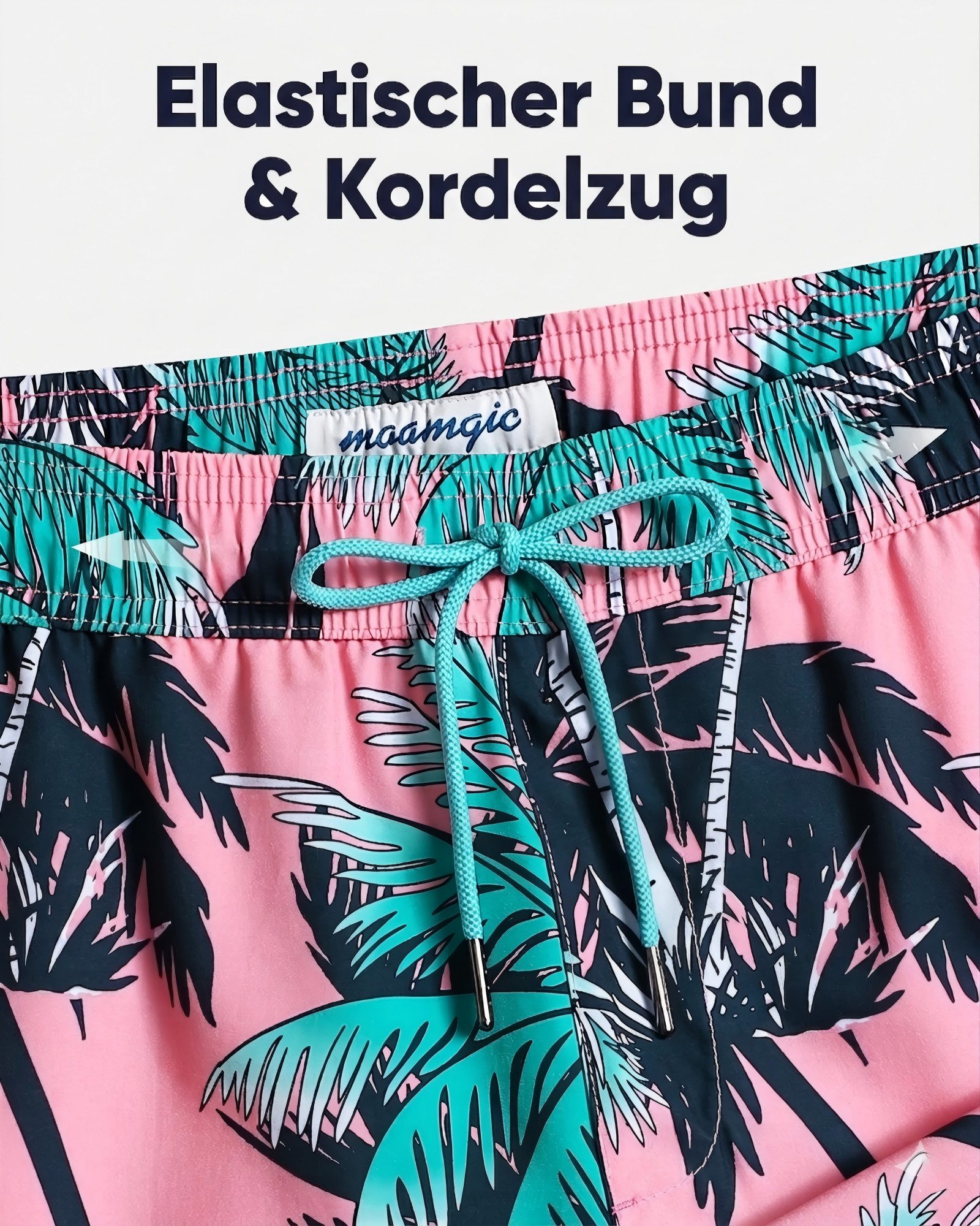 MaaMgic Shorts Herren Elastan kurze Hose 2-in-1 Badehose schnelltrocknend Sporthose (1-tlg) – Bild 5 von 5