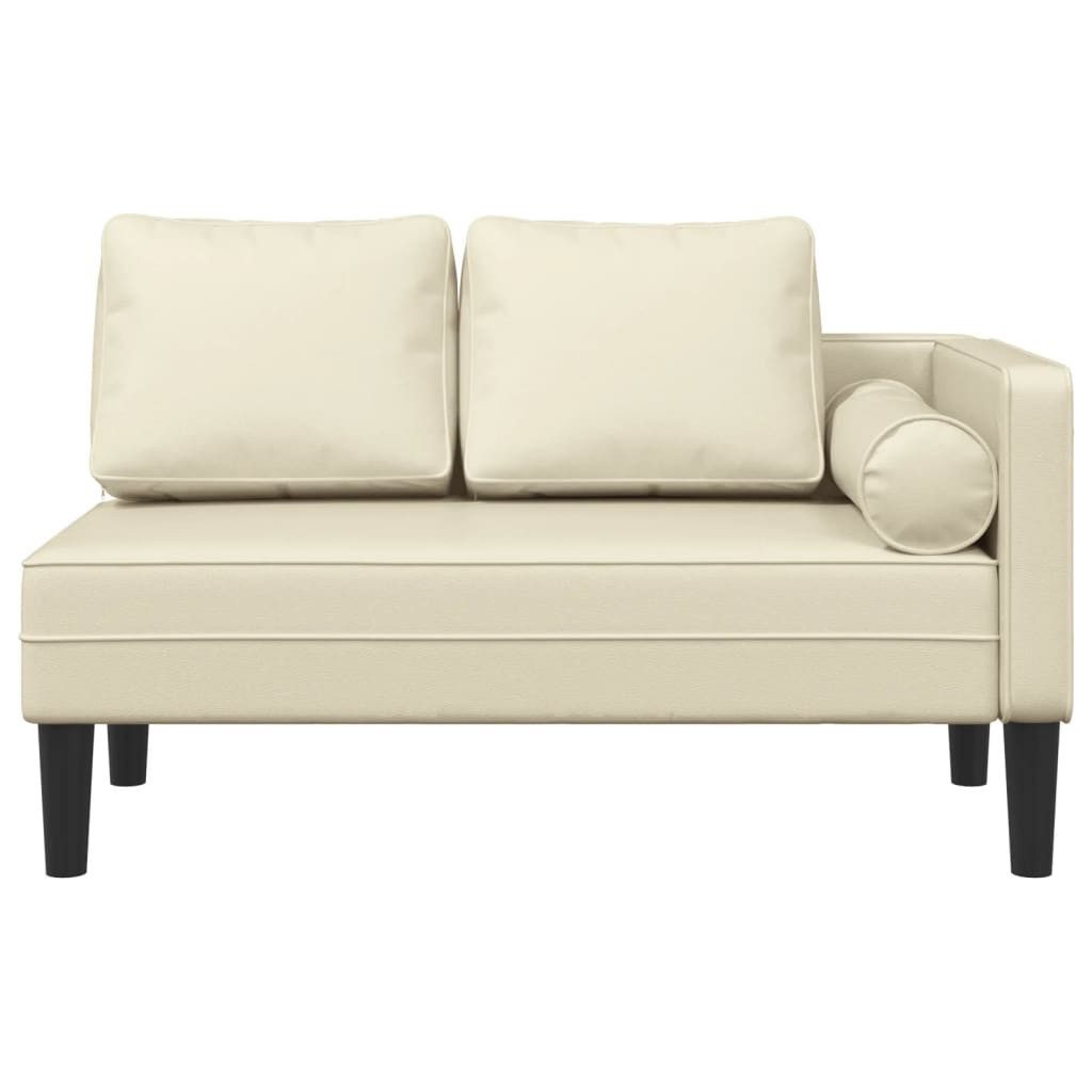 vidaXL Chaiselongue Chaiselongue mit Kissen Creme günstig online kaufen