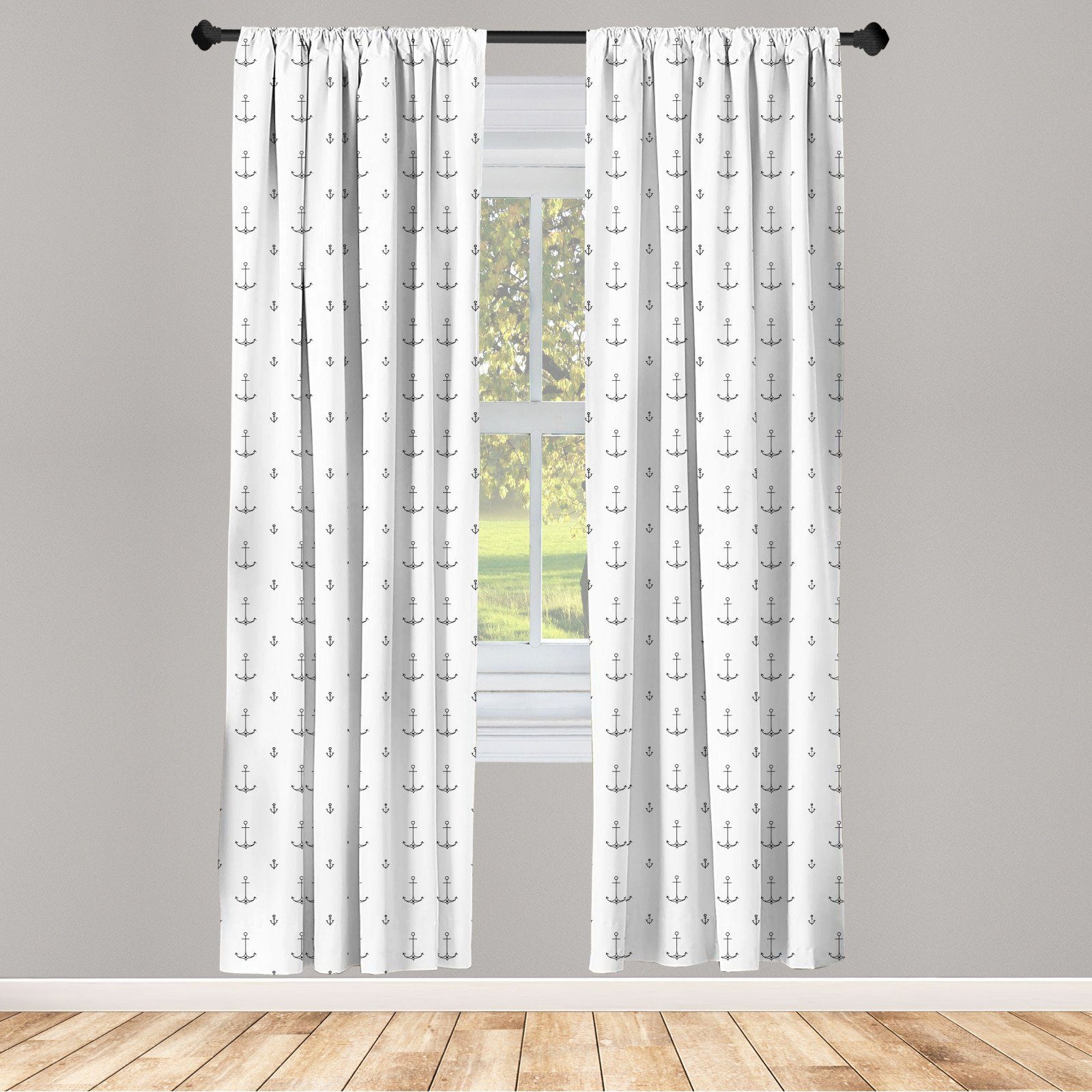 Gardine »Vorhang für Wohnzimmer Schlafzimmer Dekor«, Abakuhaus, Anker  Maritime Meer Artikel Muster online kaufen | OTTO