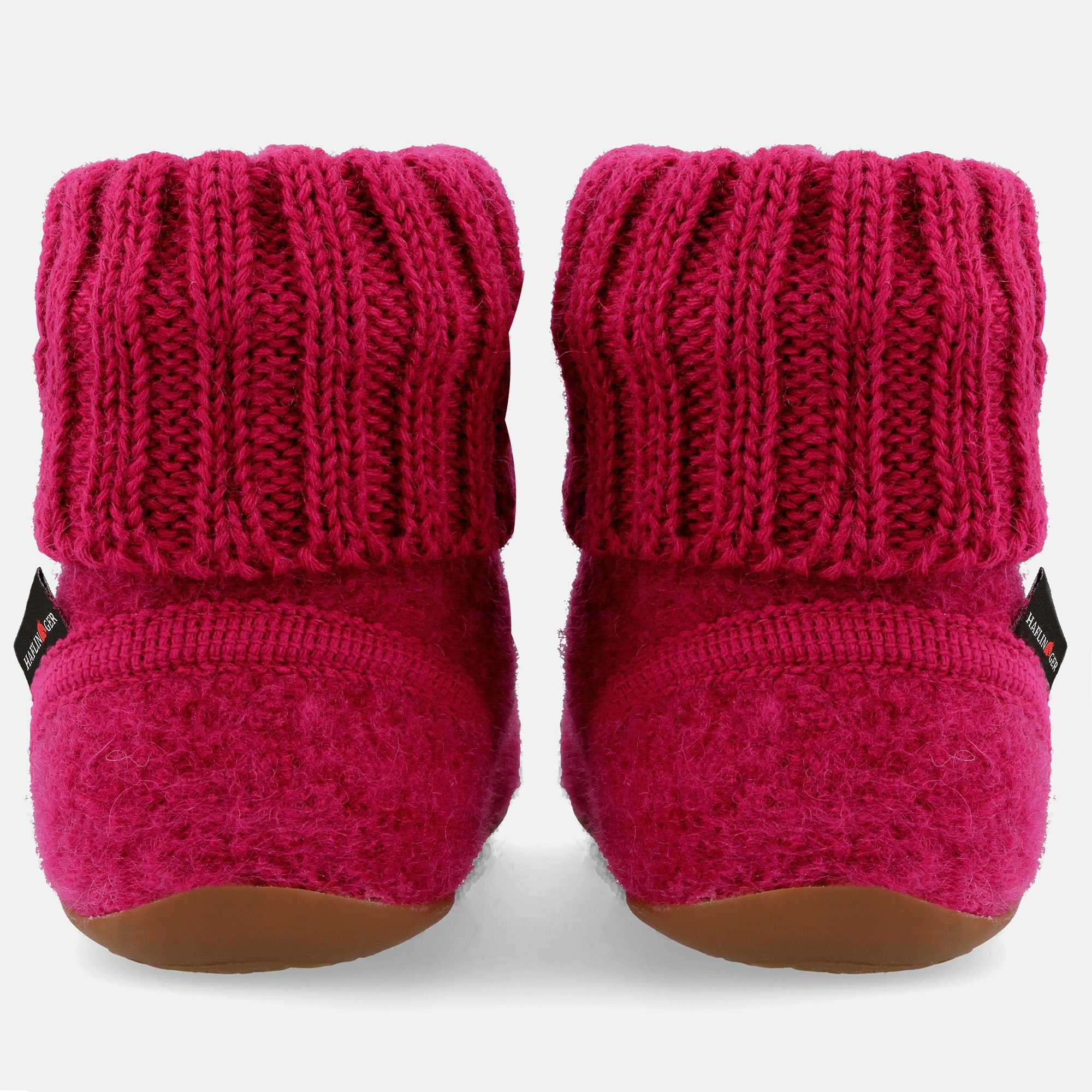 Haflinger Everest Karlo Hüttenschuhe aus reiner Schurwolle mit Gummisohle Hausschuh