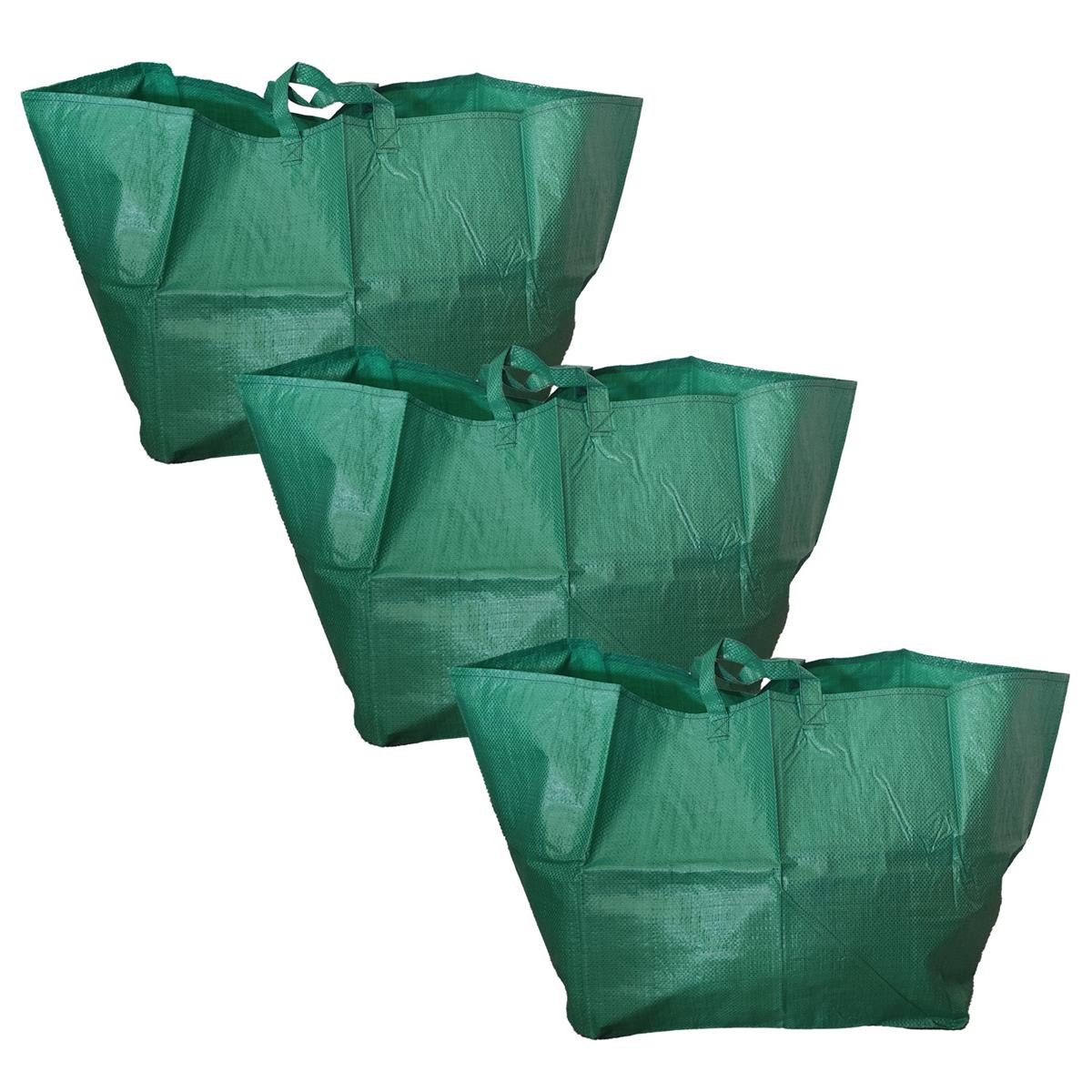 Gartensack Gartenabfallsack Set 3x 60L Grün