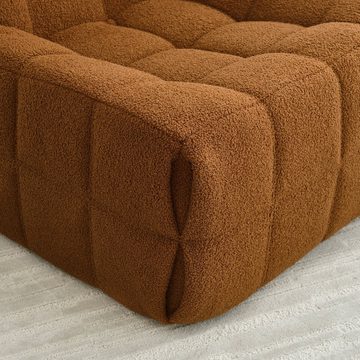 HAUSS SPLOE Sitzsack 85*97*74cm mit hoher Rückenlehne Couchsessel aus Schaums, Orange