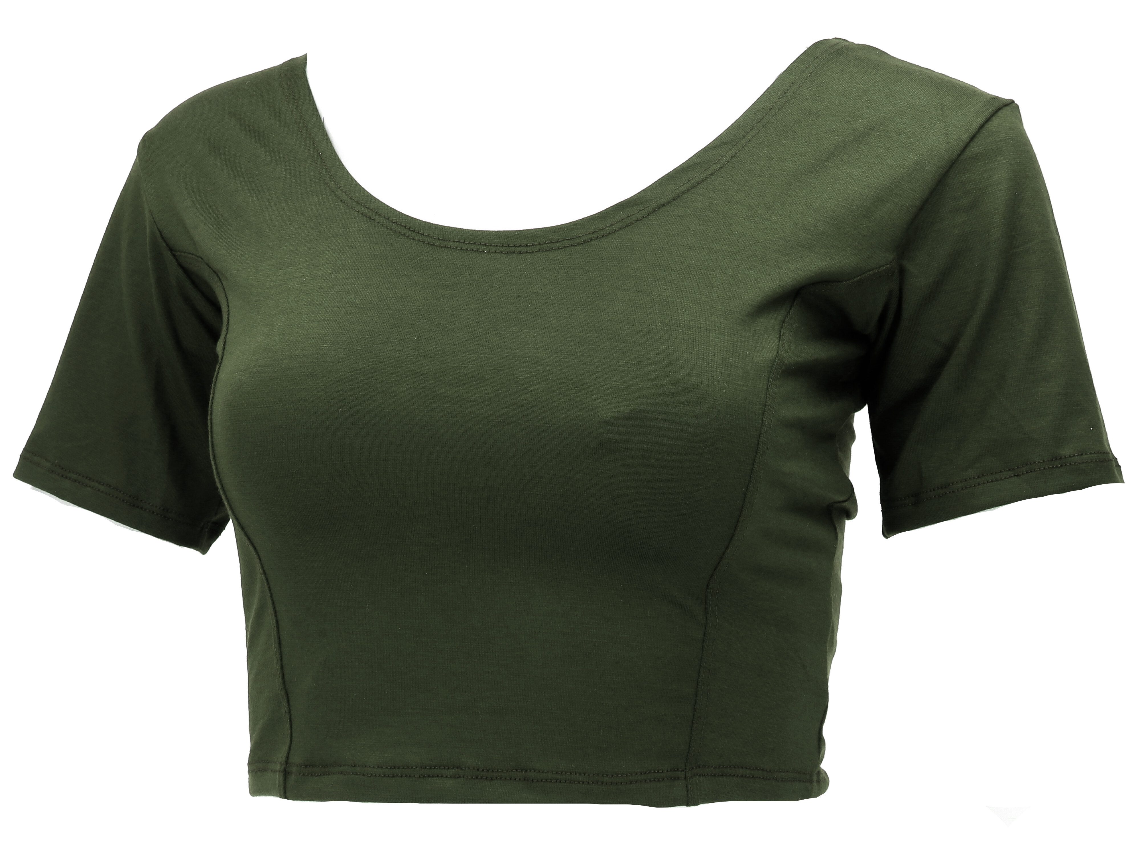 Guru-Shop T-Shirt Basic Yogatop, bauchfreies Choli günstig online kaufen