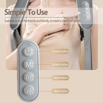 BlingBin Nacken-Massagegerät Nackenmassagegerät mit Wärme,5D Massage Kopf massagegerät nacken, für Nacken, Rücken, Schulter, Bein