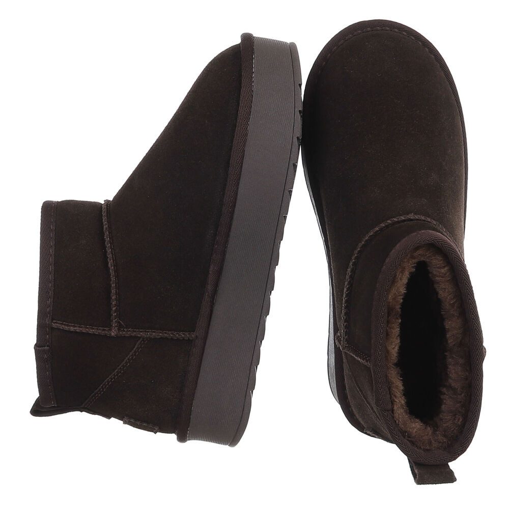 Ital-Design Damen Snowboots Freizeit Snowboots (92457565) Flach Stiefeletten in Braun – Bild 2 von 5