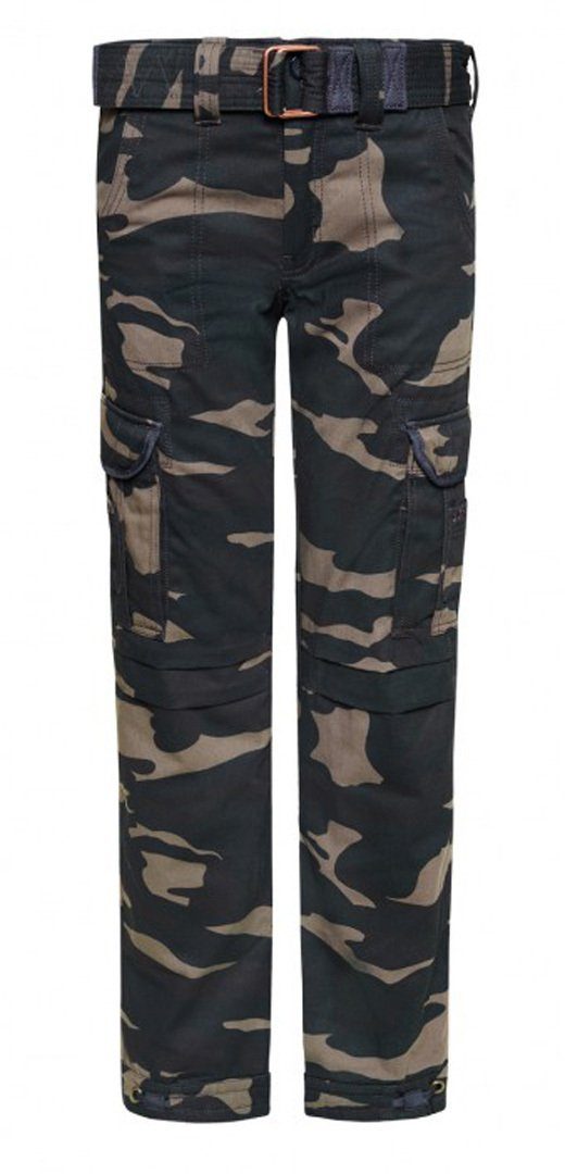 John Doe Motorradhose Cargo Slimcut Camouflage Hose Knieprotektoren enthalten,wasserdicht