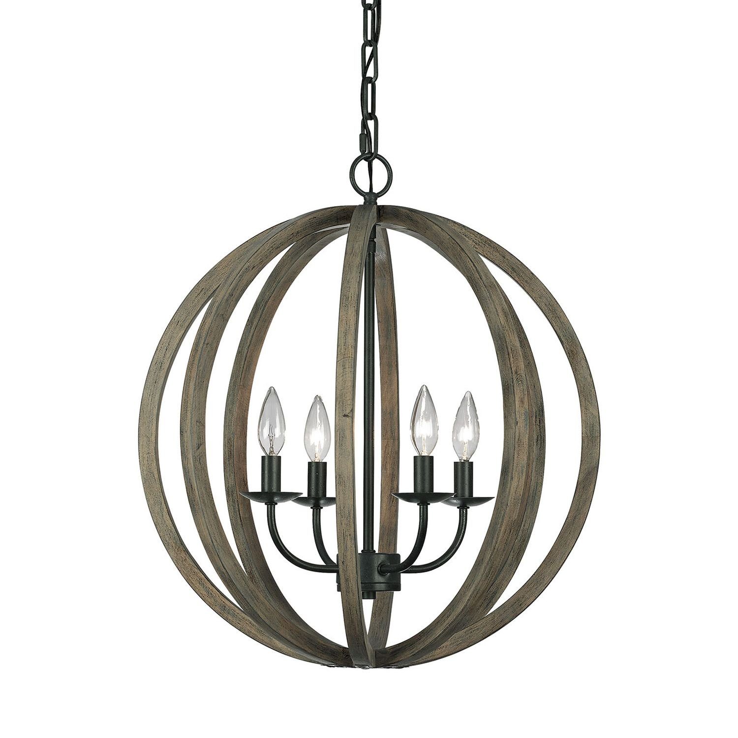 Licht-Erlebnisse Pendelleuchte ARBARO, ohne Leuchtmittel, Hängeleuchte E14 Natur Esstisch Esszimmer Holz Modern Hängelampe