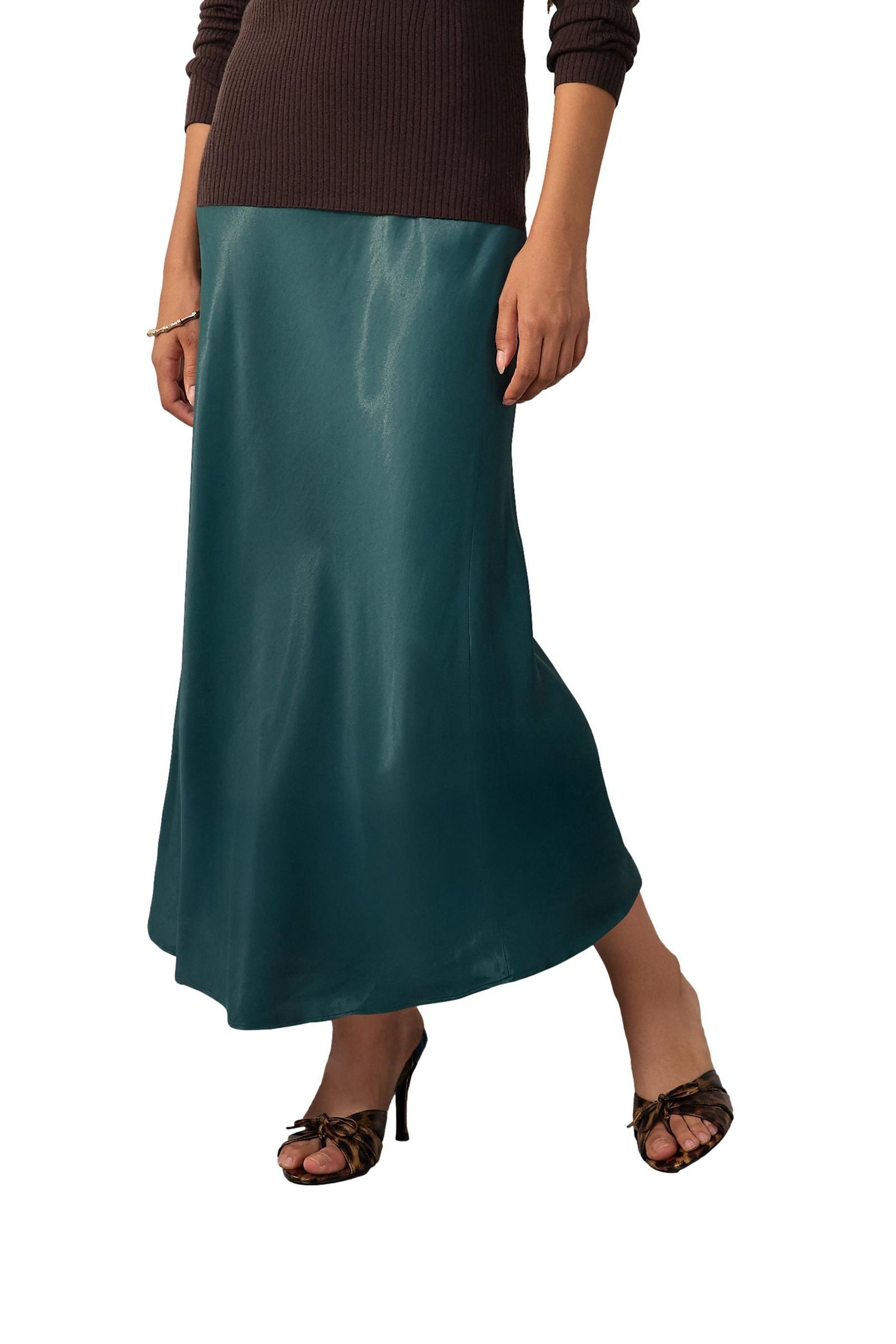 Next Midirock Gemusterter Midirock aus Satin (1-tlg) günstig online kaufen