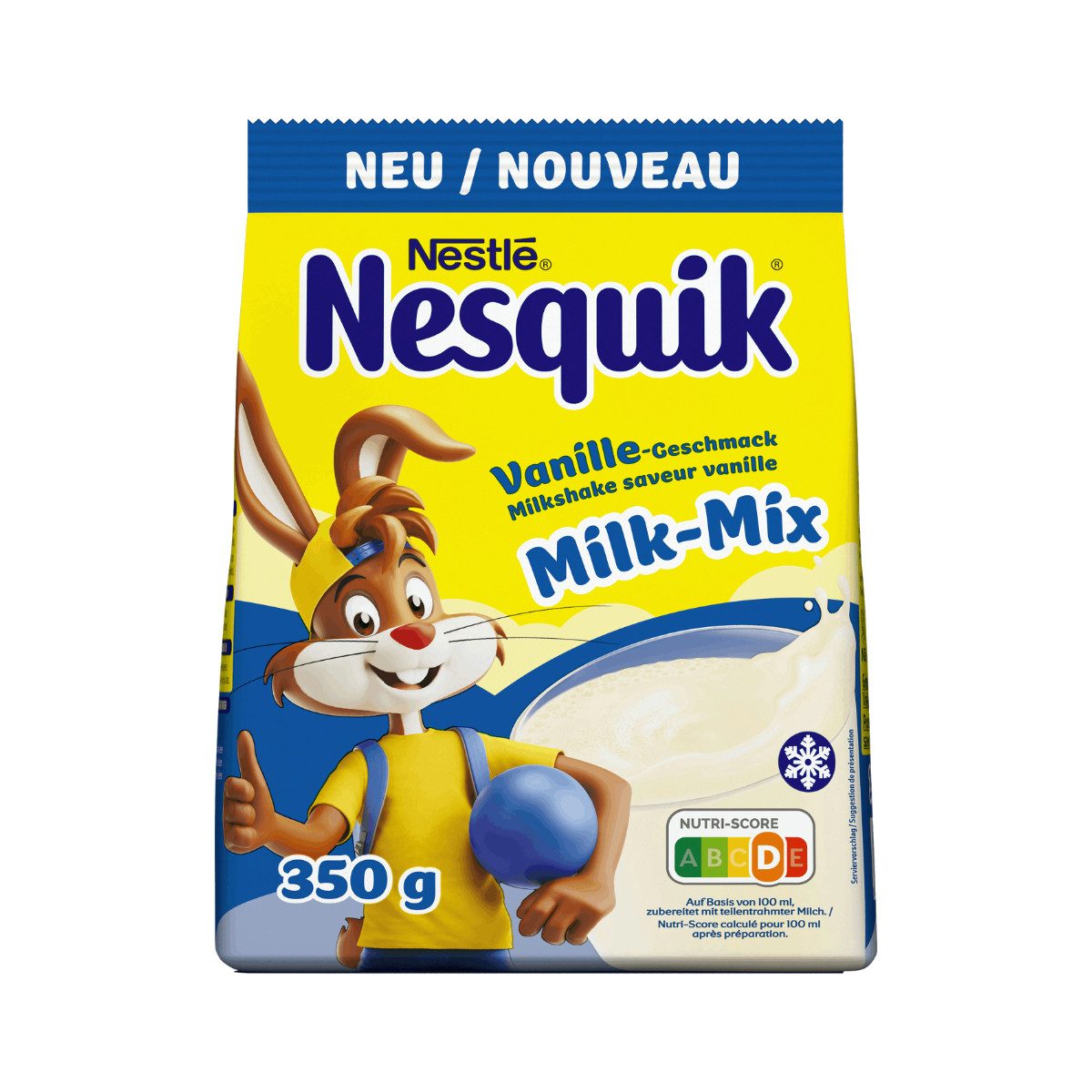 NESQUIK Kakao, Nesquik Getränkepulver mit Vanillegeschmack Nachfüllbeutel 350g